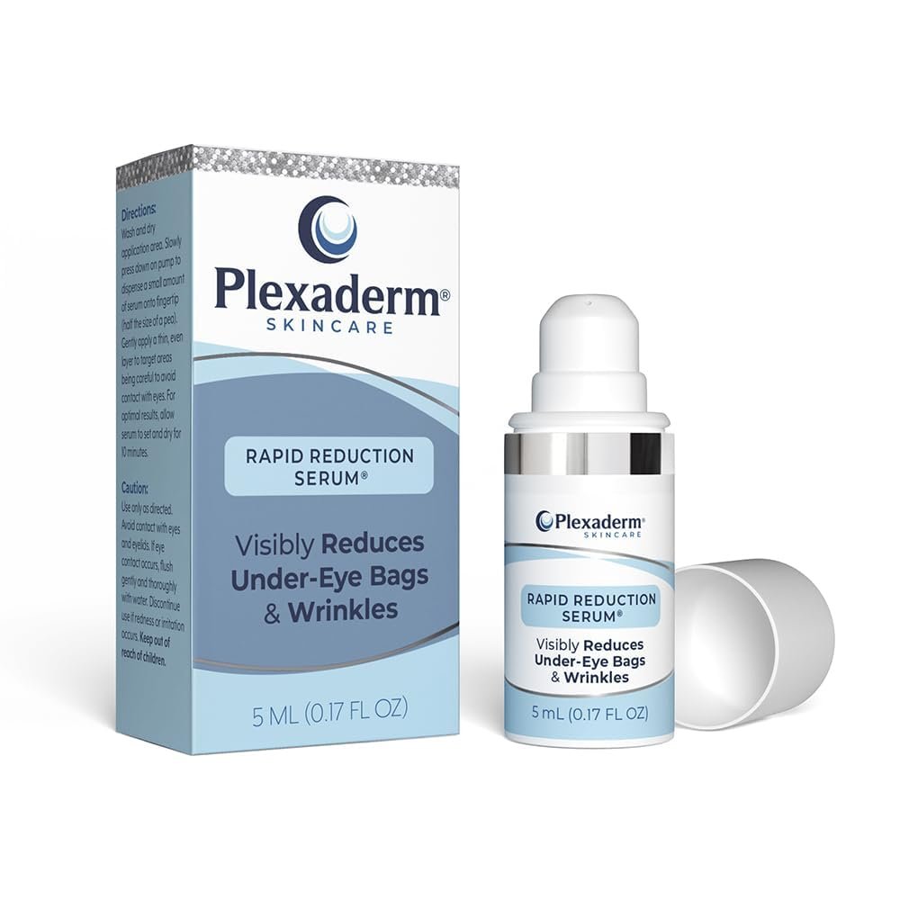 Plexaderm Rapid Reduction Eye Serum – Visibly Reduces Under-Eye Bags, Wrinkles, Dark Circles, Fine Lines & Crow’s Feet Instantly, Anti Aging Wrinkle Remover for Face, Pump