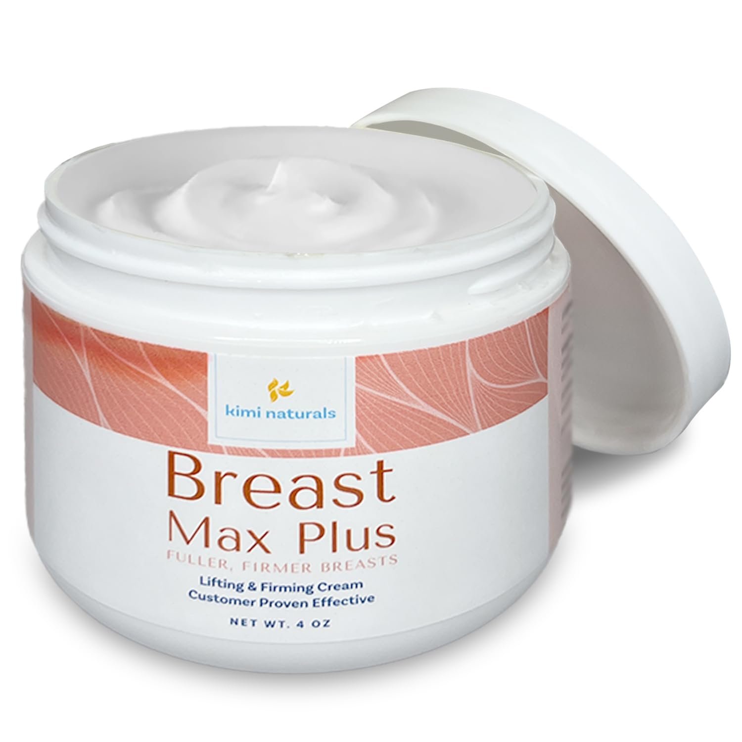 Kimi Naturals Breast Max Plus – Breast Enhancement Cream – Firming and Lifting Cream for Saggy Breast and Fast Growth – Breast Enlargement – 4 OZ