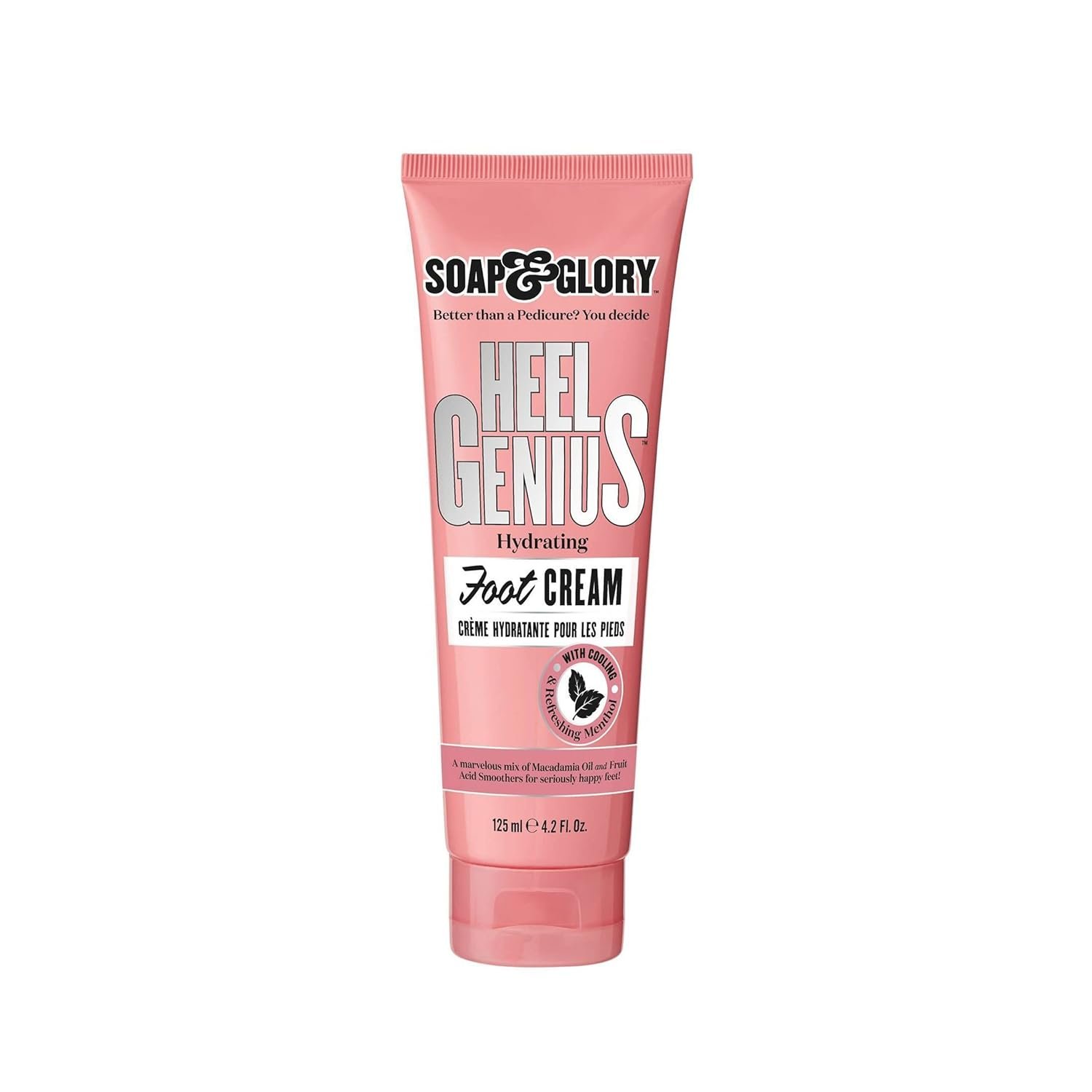Soap & Glory Moisturizing Foot Cream for Dry, Cracked Feet & Heels – AHA Foot Exfoliator for Dry, Rough Heels – Hydrating Heel Cream for Overnight Repair (4.2 oz)