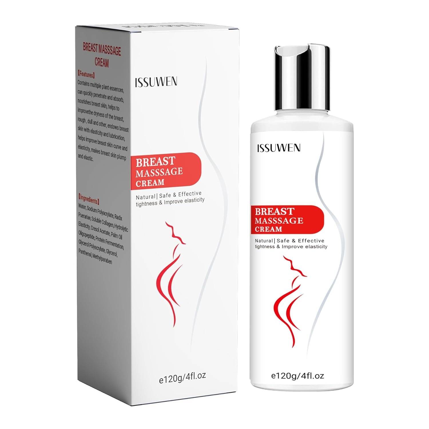 Breast Enhancement Cream-Bust Firming and Lifting Formula for Bigger, Non-Greasy Cream for Visibly Fuller & Firmer Bust Line – Natural Bust Enhancer for Women