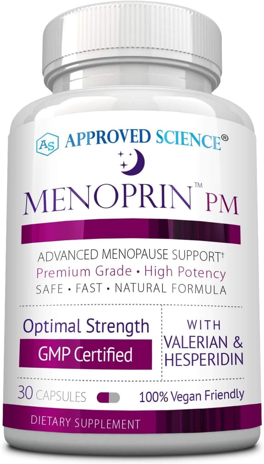 Approved Science Menoprin PM – Advanced Menopause Support – Protykin, Black Cohosh – 1 Bottle Menoprin PM – 30 Capsules – Vegan