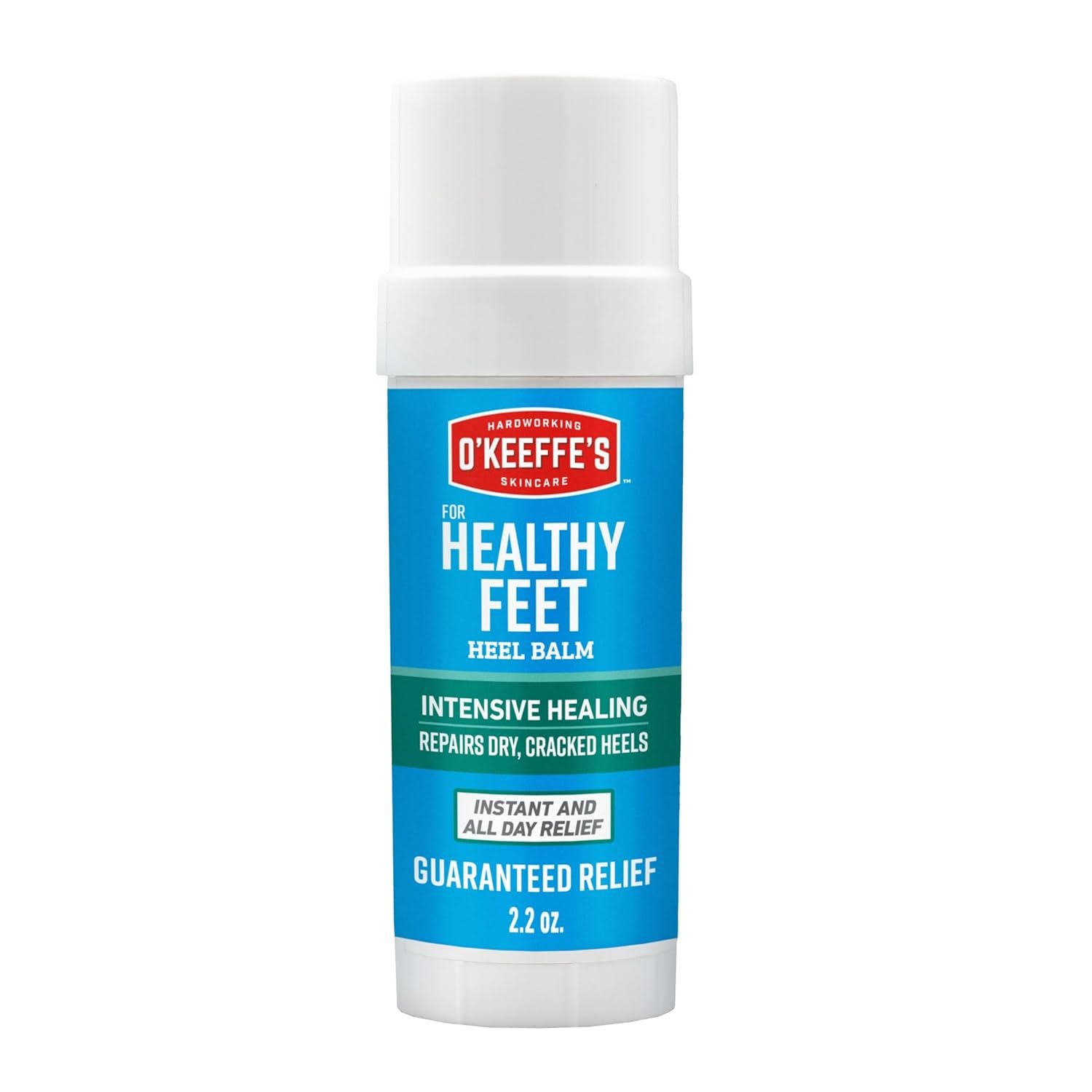 O’Keeffe’s for Healthy Feet Intensive Healing Balm; Guaranteed Relief for Extremely Dry; Cracked Feet; Heel Balm that Instantly Fills Dry; Cracked Heels; 2.2oz Balm Stick; (Pack of 1)