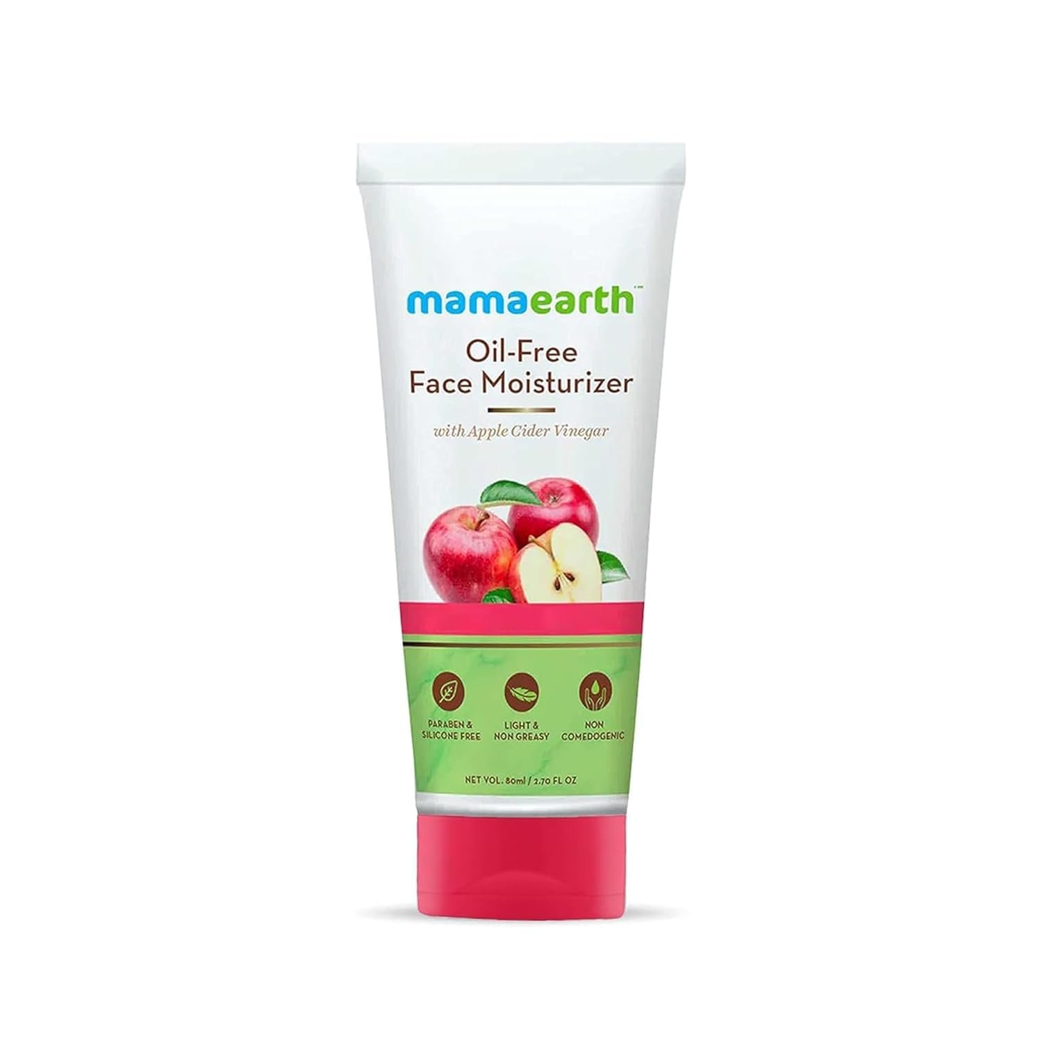 Mamaearth Oil-Free Face Moisturizer for Oily, Acne-Prone Skin | Prevents Acne & Pimples | Reduces Breakouts | Gives Non-Greasy Long Lasting Hydration | 2.71 Fl Oz/80 ml