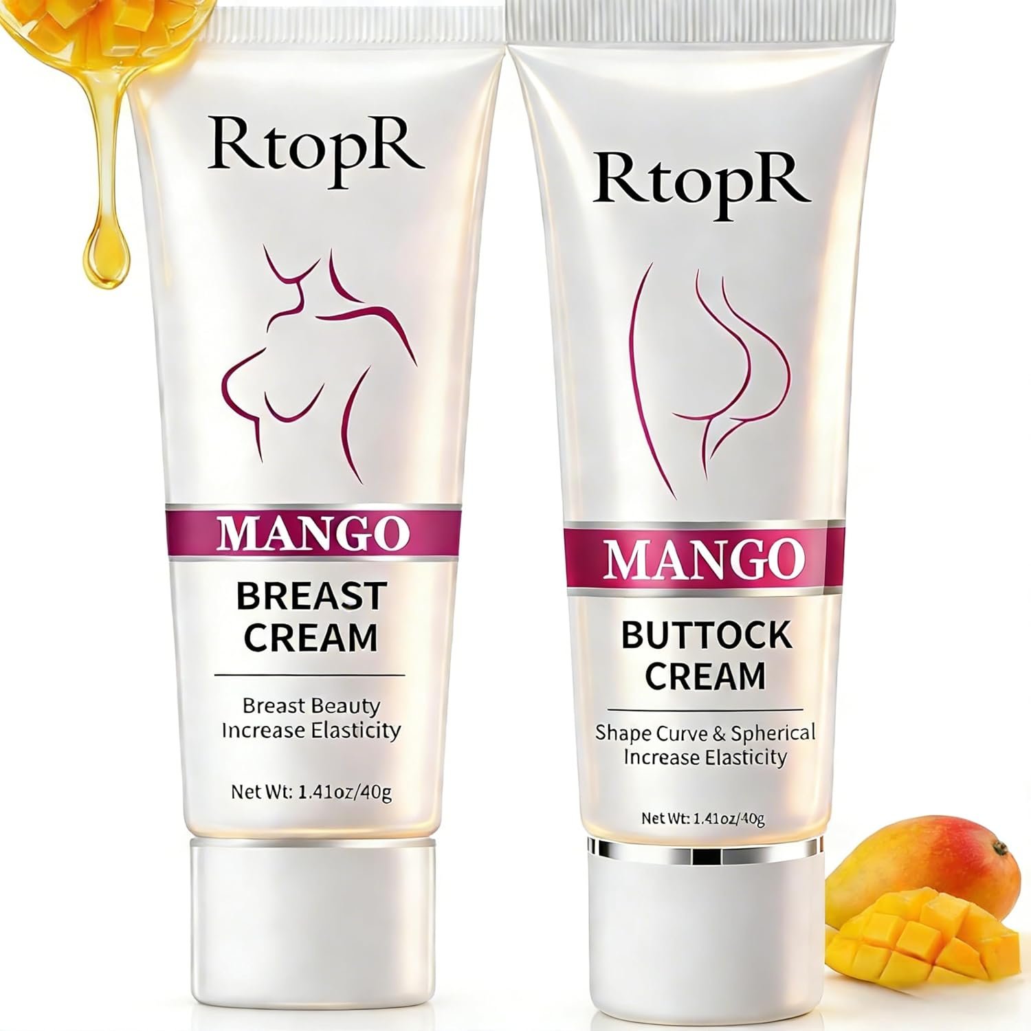 Breast & Buttock Enhancement Cream (2 PACK) – Powerful Lifting & Plumping Formula for Breast Enlargement & Hip Firming – Dual Action Massage Cream