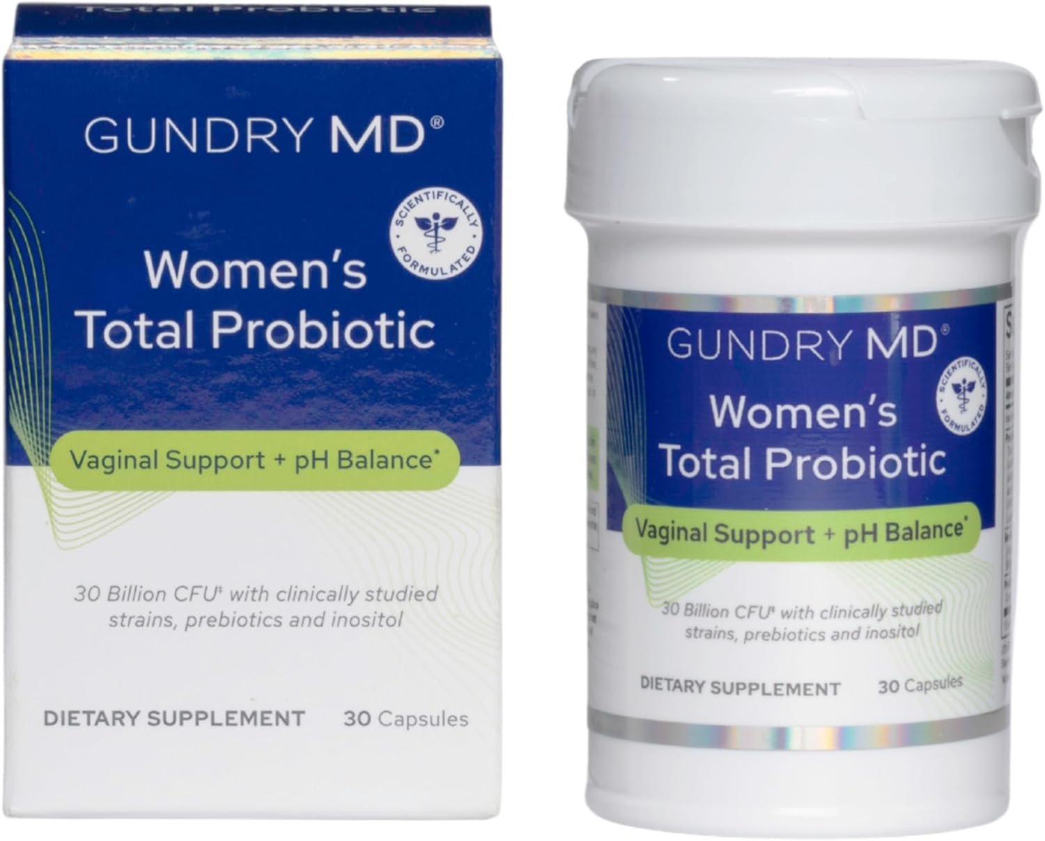 Gundry MD Women’s Total Probiotic with Inositol for Metabolic and Reproductive Wellness Support – Women’s Probiotic for Vaginal Support & Digestive Health – 30 Capsules