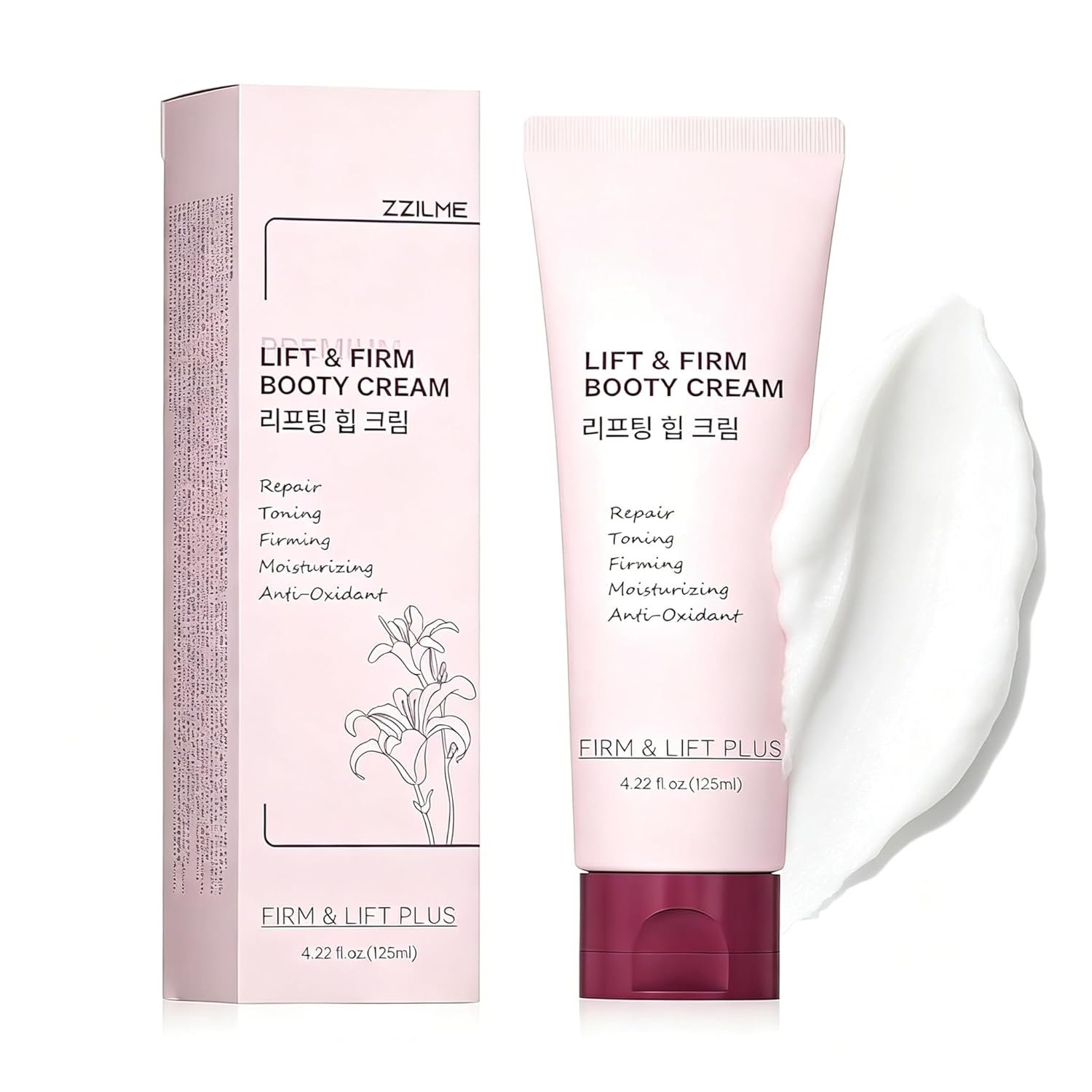 B TIGHT Cellulite Cream, Body Firming & Tightening Cream for Thighs, Butt & Stomach, Smooths the Look of Uneven Skin, Lightweight Fast-Absorbing Moisturizer, Korean Skincare, 4.22 Fl Oz