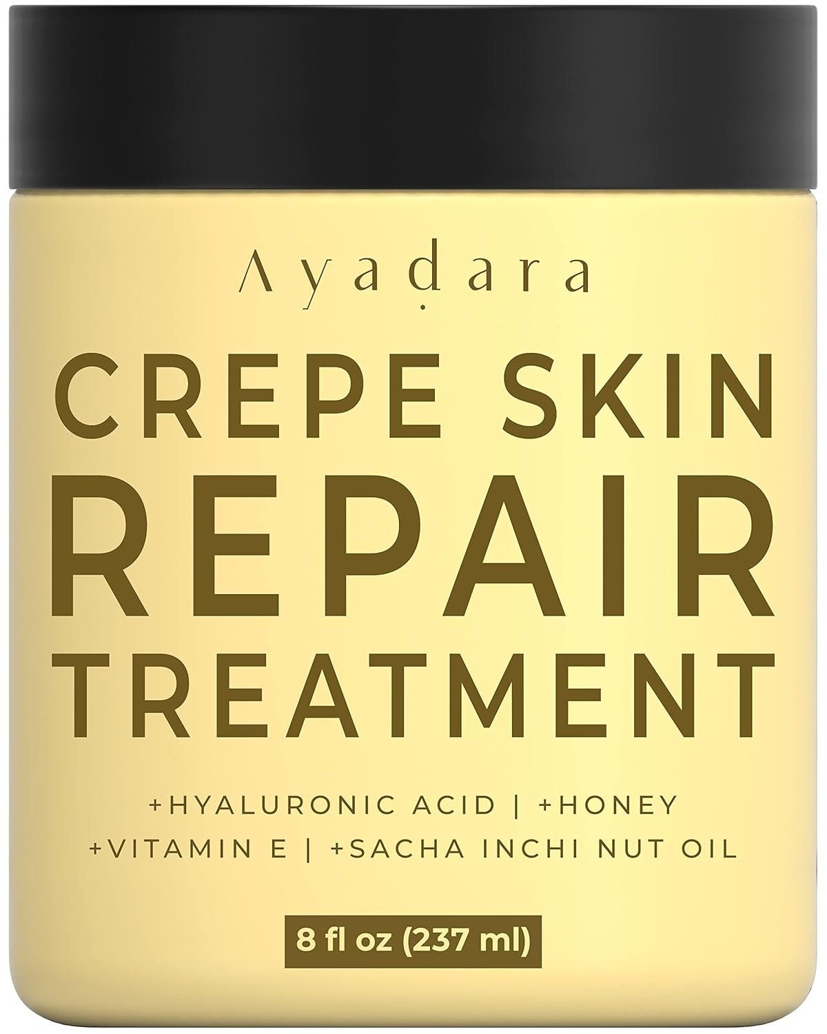AYADARA Crepey Skin Repair cream 8oz, Firming Lotion for Loose Skin, Crepe Corrector Collagen Cream for Body Tightening, Wrinkle Cream for Face, Neck, Arms and Legs, 500+ Uses