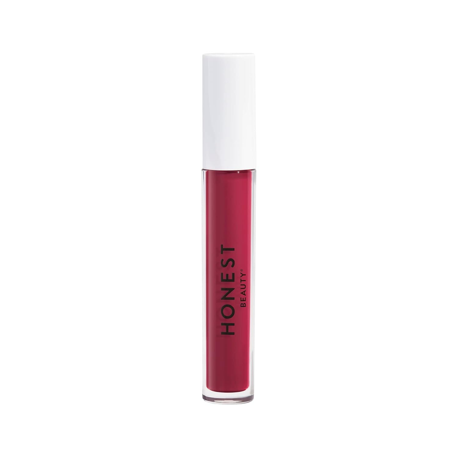 Honest Beauty Hydrating Liquid Lipstick with Hyaluronic Acid + Avocado Oil | EWG Verified, Vegan + Cruelty Free | Fearless, .12 fl oz
