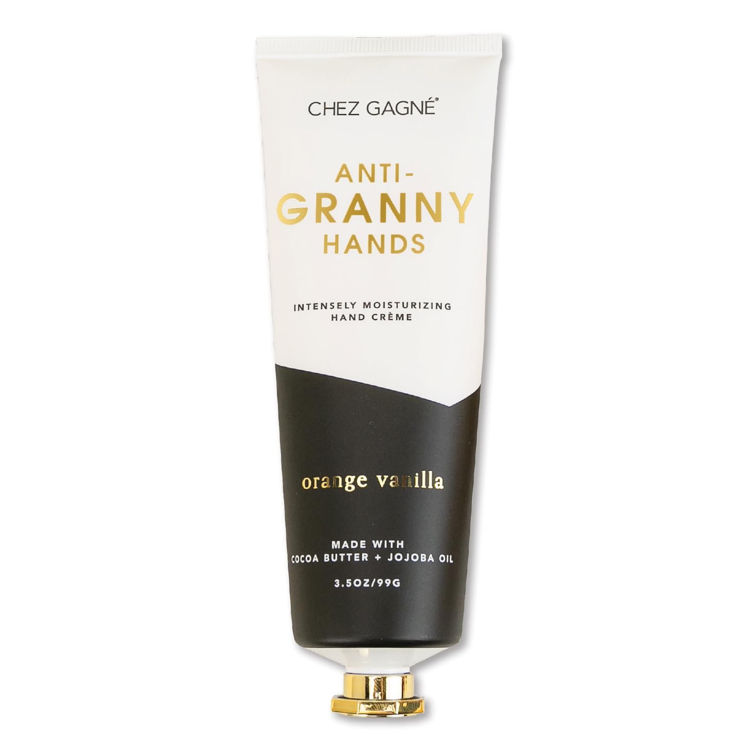 Chez Gagné Intensely Moisturizing Vegan Hand Cream (3.4oz) Jojoba Oil Cocoa Butter- Non-Greasy, Fast-Absorbing, Made In US – Anti-Granny Hands – Mother’s Day – Funny Gift for Mom (Orange Vanilla)