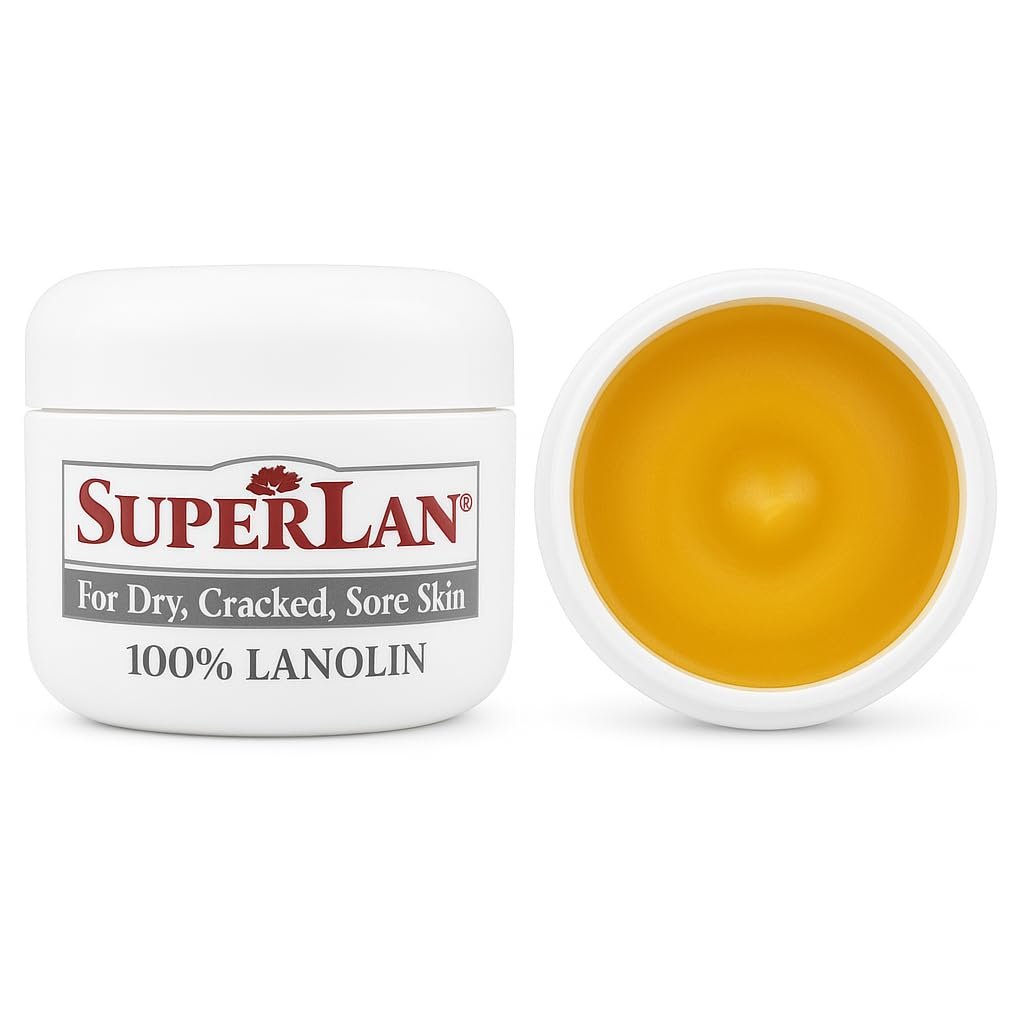 Lanolin Cream 4 Oz – 100% Organic Nipple Cream Lanolin – Thicker Body & Face Moisturizer for Eczema, Psoriasis & Severe Dry Skin – Ultra Hydrating & Soothing Moisturizer for Hot, Dry & Cold Weather