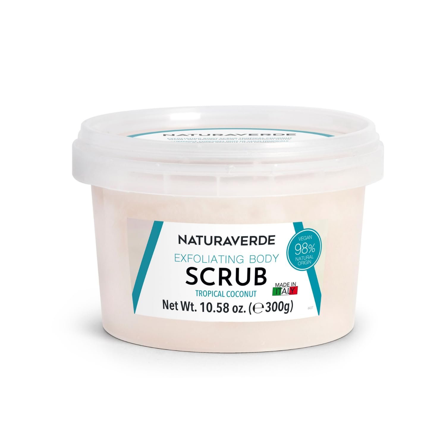 NaturaverdePro Tropical Coconut Ingrown Hair & Bumps Exfoliating Body Scrub, Sugar Scrub for Body and Post-Wax Care, Infused with Glycerin & Fruit Oils, Natural Skin Care for All Skin Types – 10.58 oz