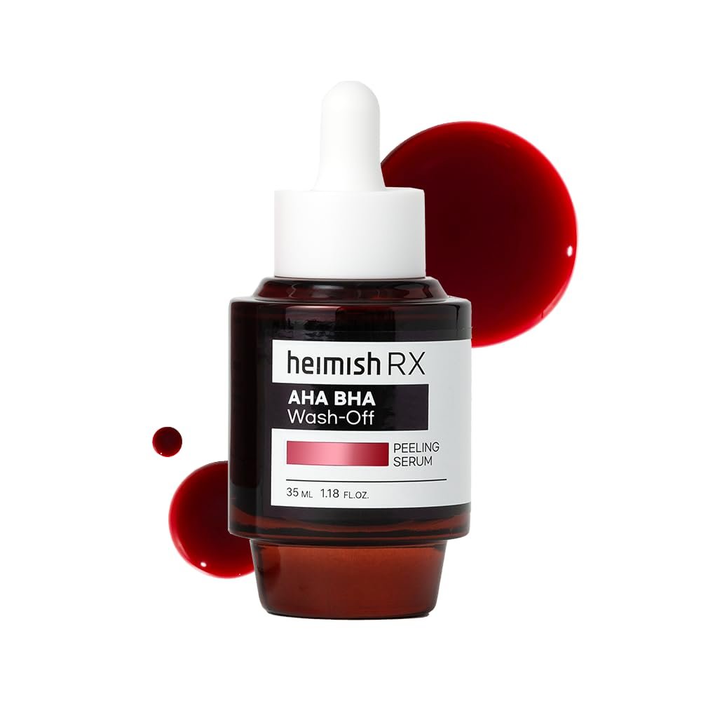 HEIMISH RX AHA BHA Wash-off Peeling Serum – Chemical Peel for Blackheads, Pore and Sebum, Gentle & Hydrating Face Exfoliant for Oily and Acne-prone skin, Korean Skincare, 35ml (1.18 fl. oz)