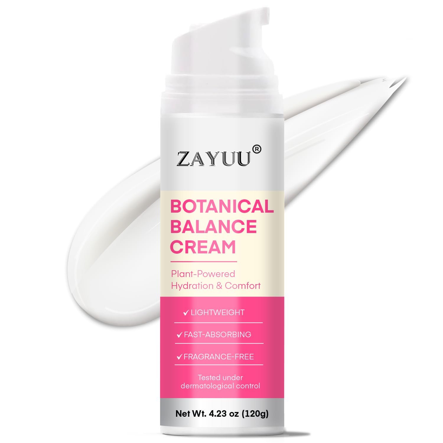 Mature Skin Botanical Balance Cream: Fragrance-Free Hydrating Face Moisturizer with Squalane, Niacinamide, Hyaluronic Acid & Peptide Complex — Lightweight, Fast-Absorbing, Non-Greasy — 4.23 oz
