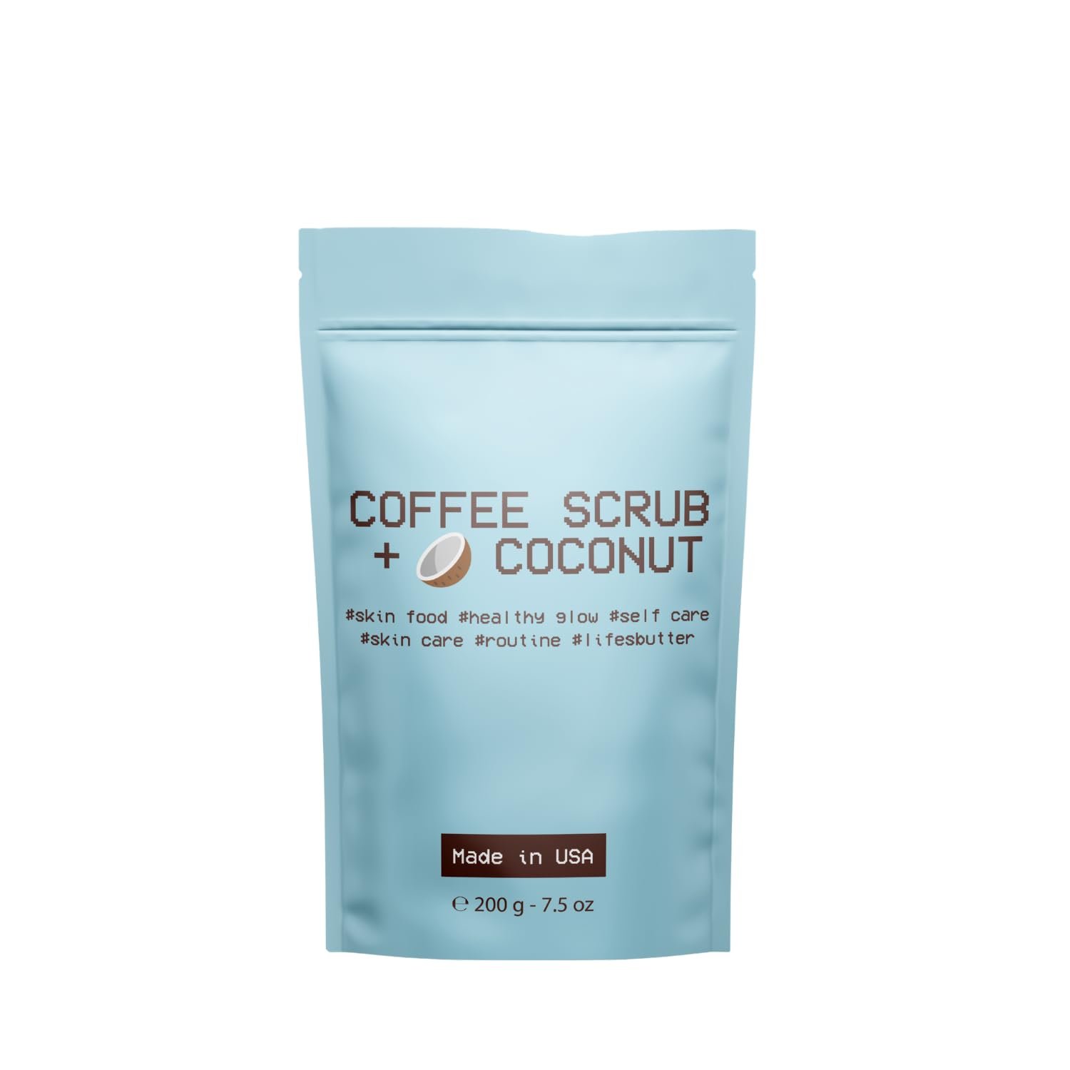 Life’s Butter Skinfood Coffee Scrub with Coconut – Exfoliating Body Scrub with Fair Trade Coffee, Coconut, Dead Sea Salt & Natural Oils – Hydrating Gentle Exfoliant – Made in the USA – 7.5 oz