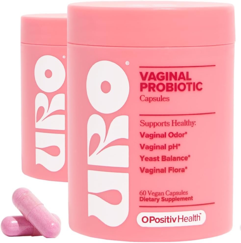 O Positiv URO Vaginal Probiotics for Women pH Balance with Prebiotics & Lactobacillus Probiotic Blend – Vaginal Health Supplement – Support Healthy Vaginal Odor & Vaginal Flora, 60 Count (Pack of 2)