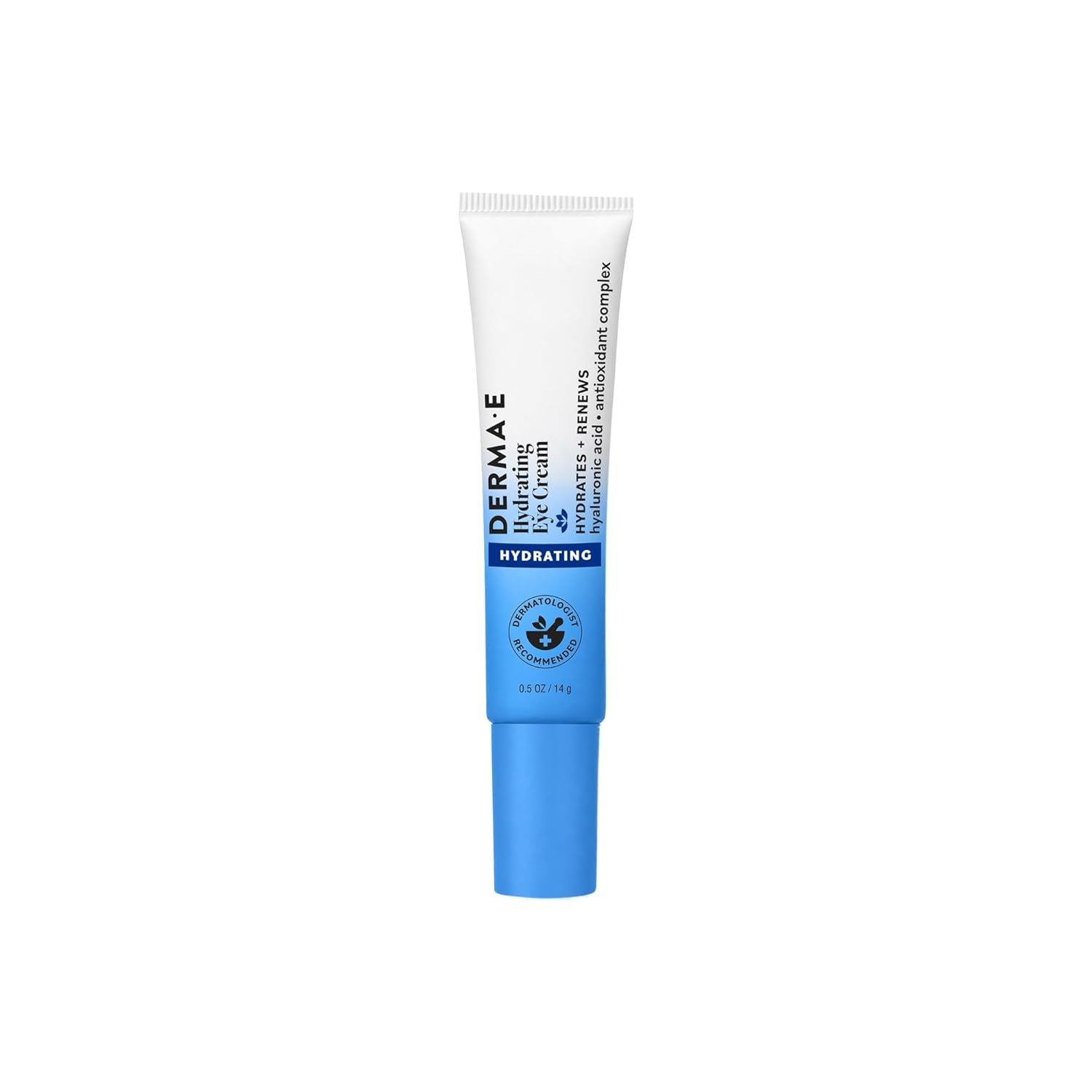Derma E Hydrating Eye Cream – Firming and Lifting Hyaluronic Acid Treatment – Under Eye and Upper Eyelid Cream Reduces Puffiness and Appearance of Fine Lines, 0.5 oz