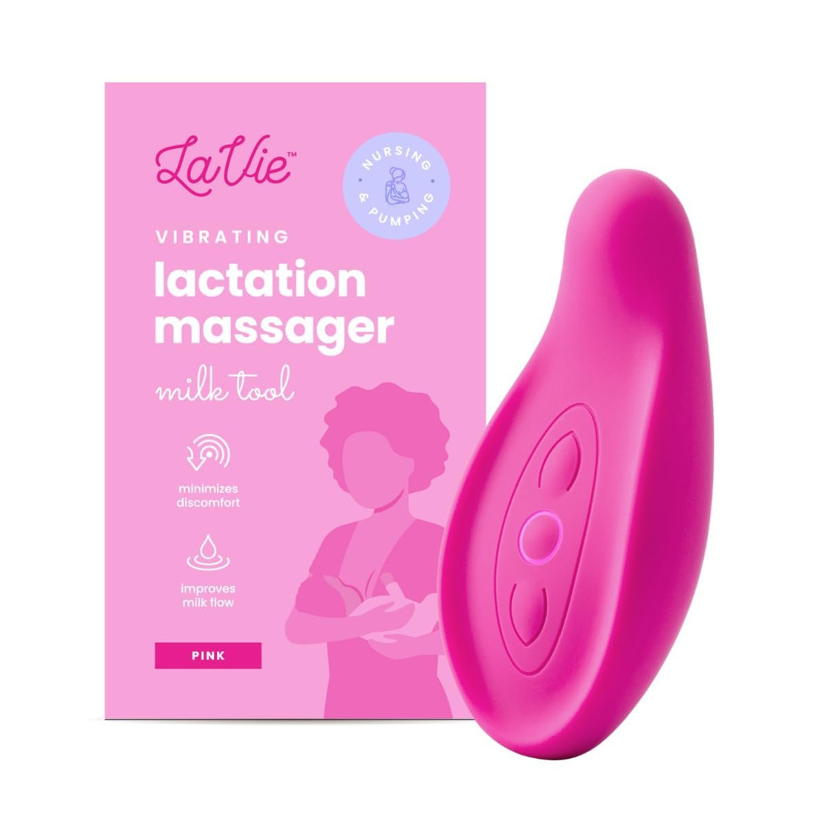 Lactation Massager – Patented Breastfeeding Relief, Boost Milk Flow & Ease Discomfort from Clogged Ducts, Engorgement, Mastisis – Postpartum Essentials for Nursing Moms – HSA/FSA Medical Device