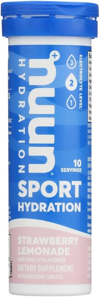 Nuun Hydration: Strawberry Lemonade Electrolyte Drink Tablets (2 Tubes of 10 Tabs)