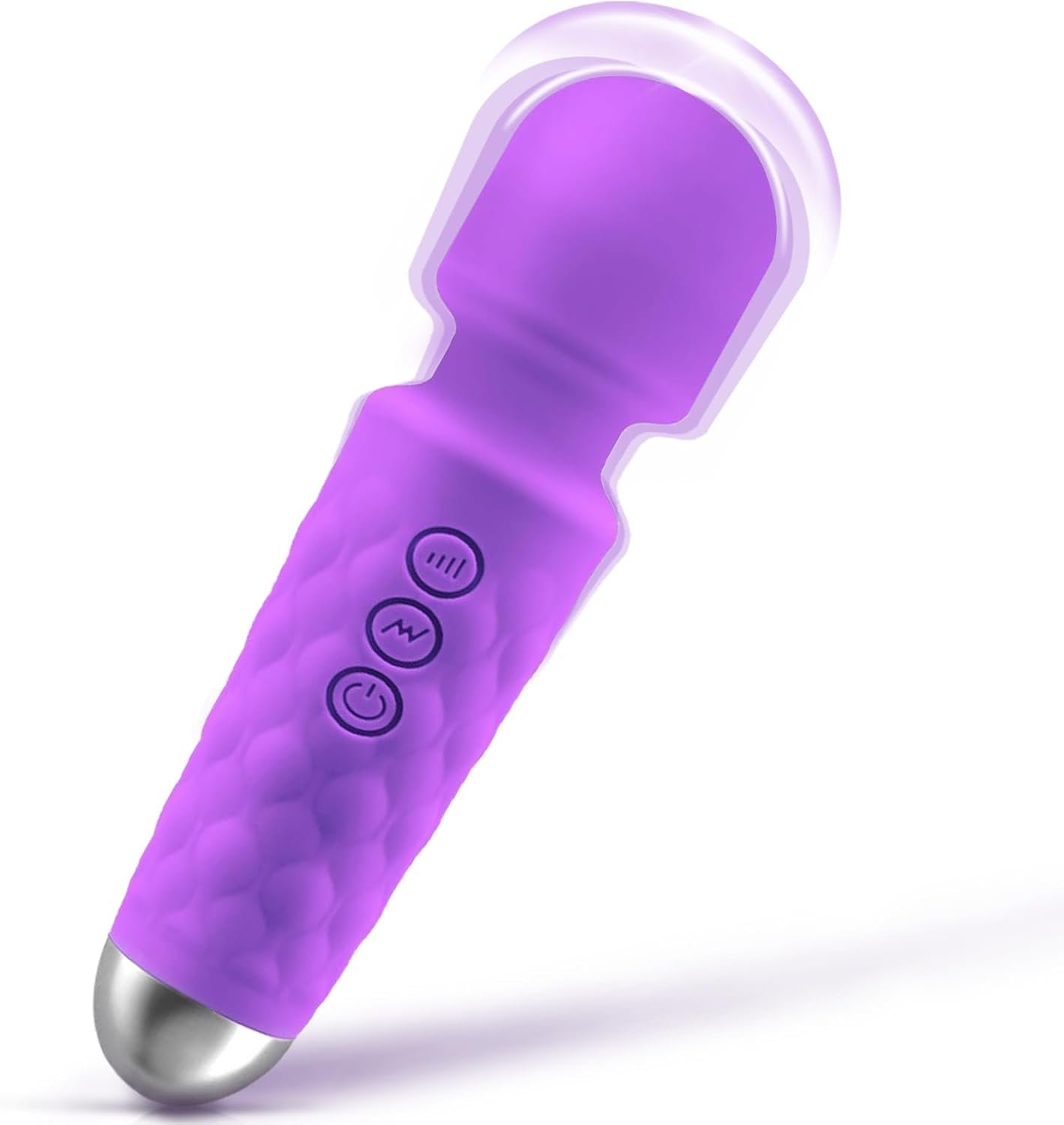 LUMIO Body Back Relaxation Massager – Mini – Travel – 9 Speeds 19 Modes – for Back – Foot – Arm Muscle Relaxation ((Purple))