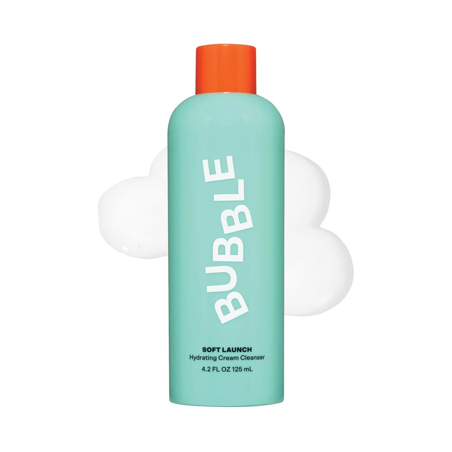 Bubble Skincare Soft Launch Cream Cleanser – Hydrating Facial Cleanser for Dry Skin – Foaming Face Wash Enriched with Avocado Oil to Soothe + Nourish Without Stripping Essential Moisture (4.2 fl oz)