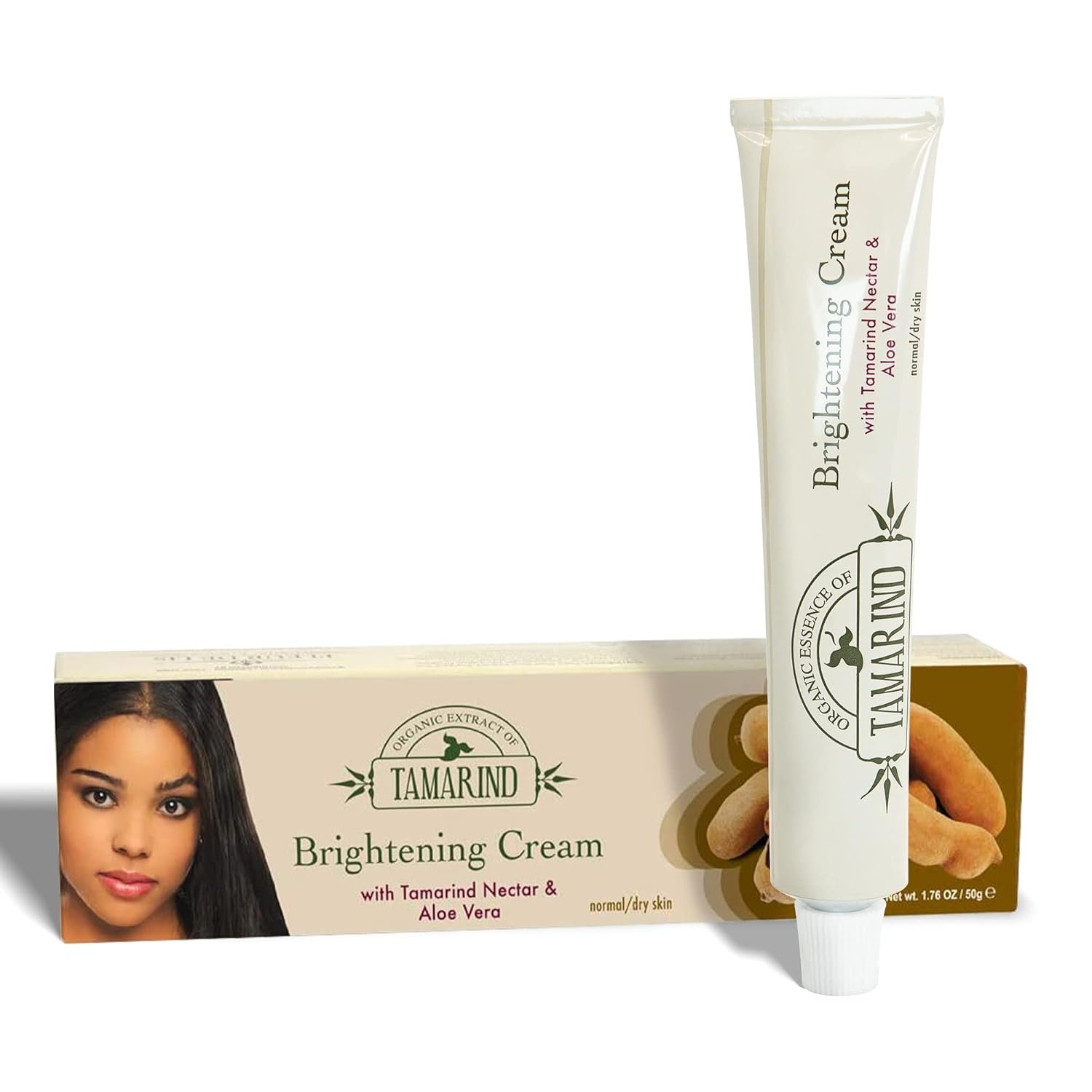 Organic Extract of Tamarind, Skin Brightening Cream – 1.7 fl oz / 50 ml – Dark Spot Cream for Hands, Knuckles, Body, Face, Underarm, Intimate Areas, with Glycering, for Men and Women