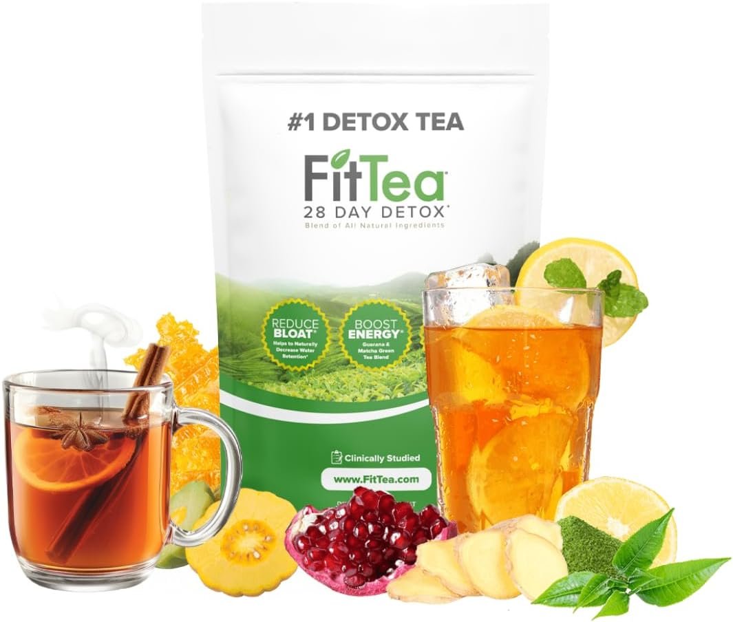 The ORIGINAL Fit Tea 28 Day Detox Tea – Detox Cleanse Tea for Women and Men – Clinically Tested Slim Tea Detox Drink