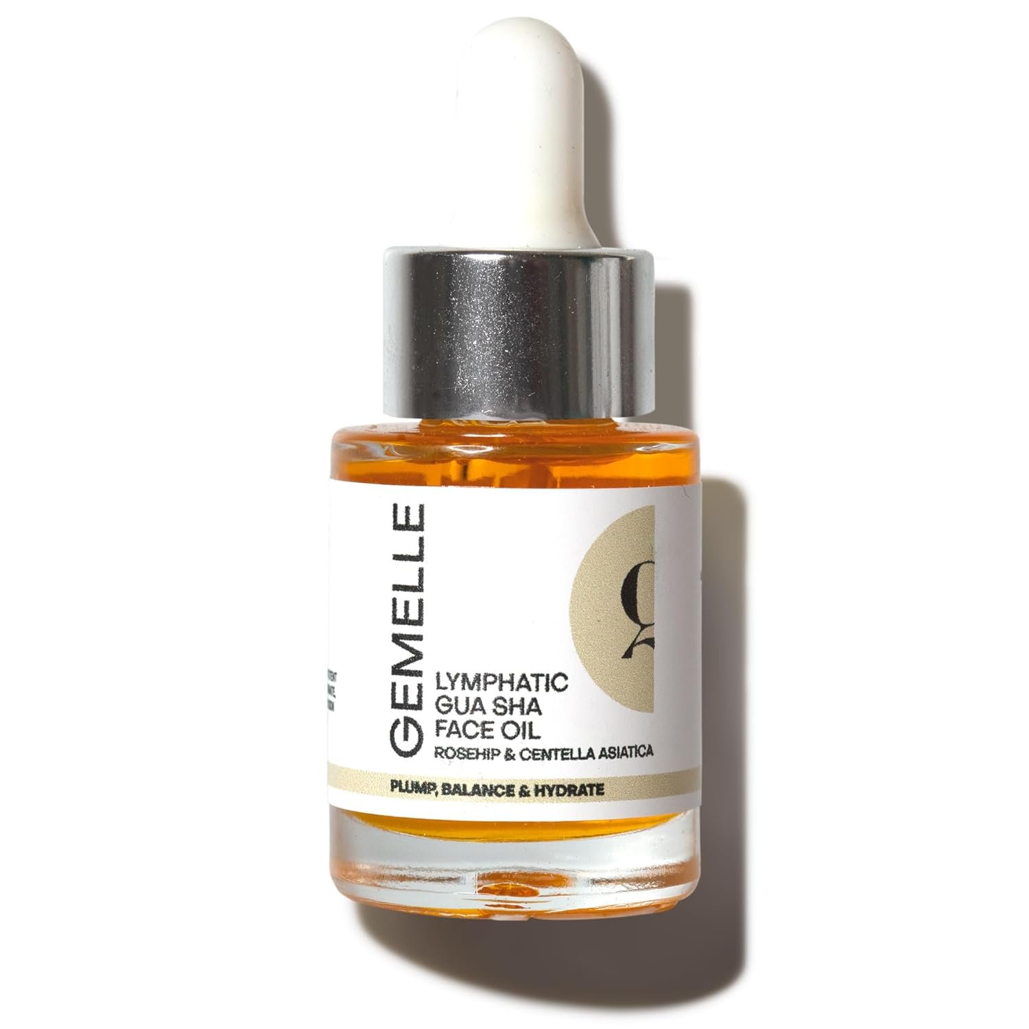 GEMELLE Lymphatic Gua Sha Face Oil | 10x Award Winner | Vitamin C,E & A | Detox, Plump, Sculpt, Hydrate | High-Altitude Rosehip | Natural Botanical for Gua Sha Facial Tools, Lymphatic Drainage – 15ml