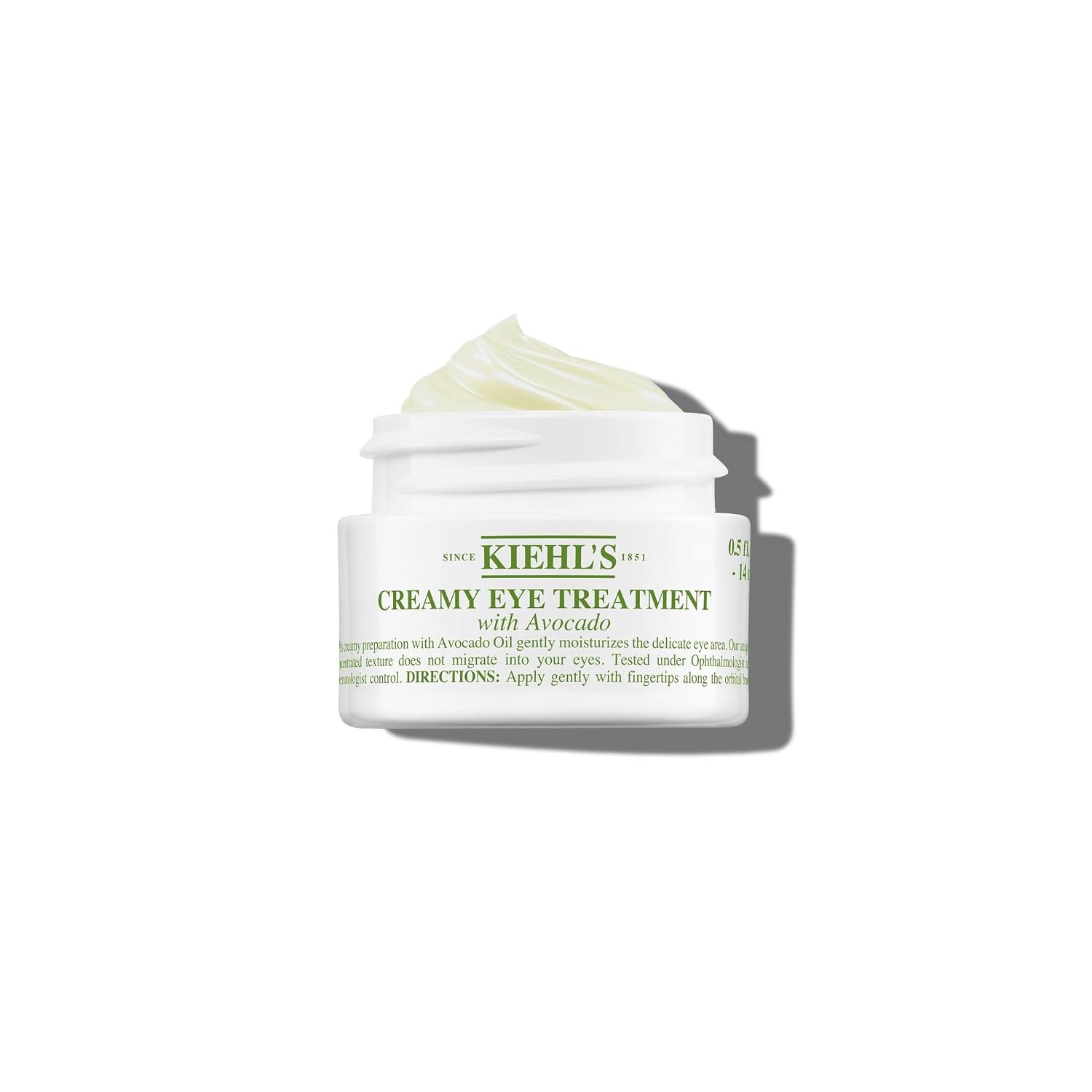 Kiehl’s Avocado Eye Treatment, Under Eye Cream for Puffiness and Dark Circles, with Caffeine to Correct Bags, 99% Naturally Derived Non-Toxic Formula