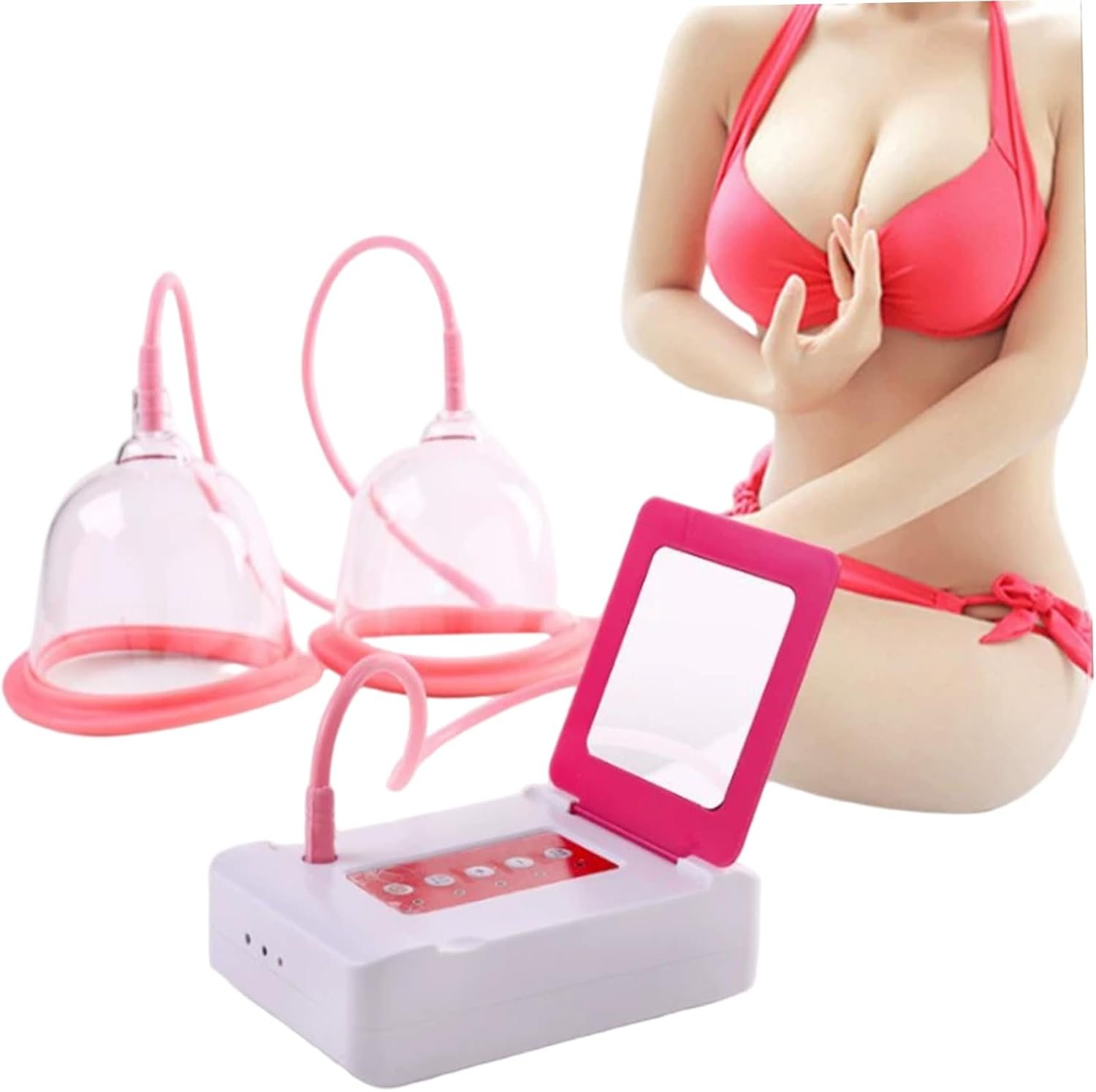 1 Set Breast Massager, Anti-Sagging Electric Breast Enhancement Machine with 2 Modes, Skin-Friendly Home Chest Massager Care Device, D|Bras