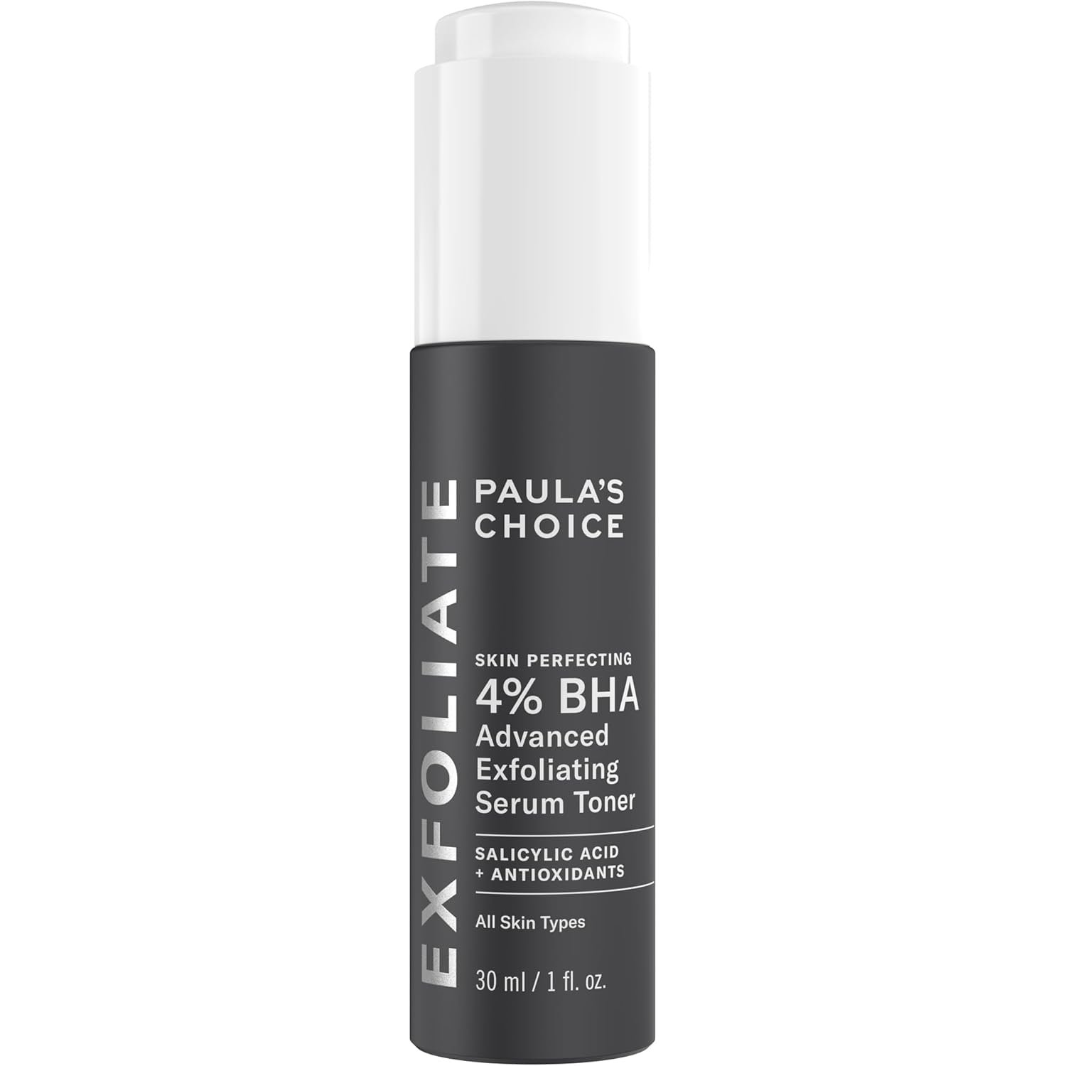 Paula’s Choice SKIN PERFECTING 4% BHA Advanced Exfoliating Serum Toner, Facial Smoother with Salicylic Acid & Antioxidants, Anti-Aging Serum for Skin Texture, Clogged & Enlarged Pores, Fragrance-Free