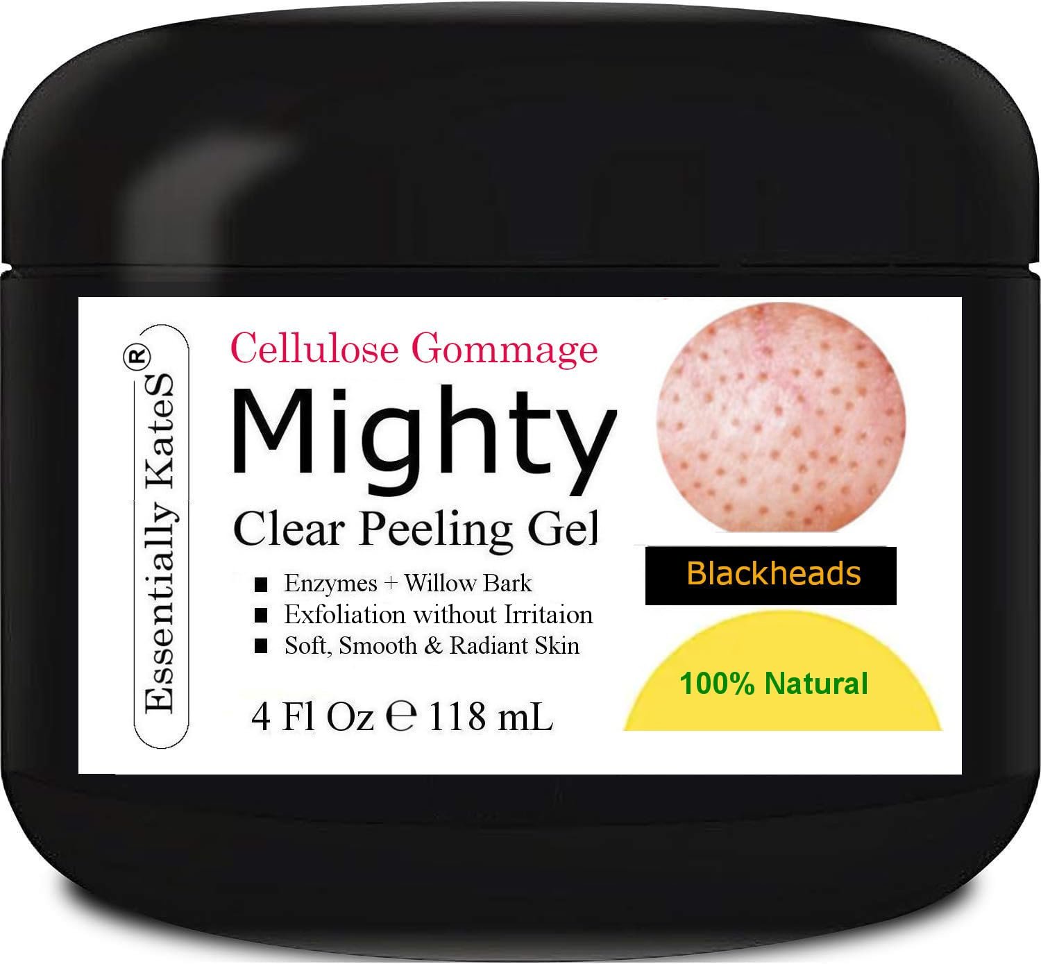 Exfoliating Peeling Gel Cellulose Face Scrub – Visible Peeling Effect, Blackhead & Pore Cleansing, Non-Abrasive Korean Skincare, Sensitive Skin Safe (4 Fl Oz)