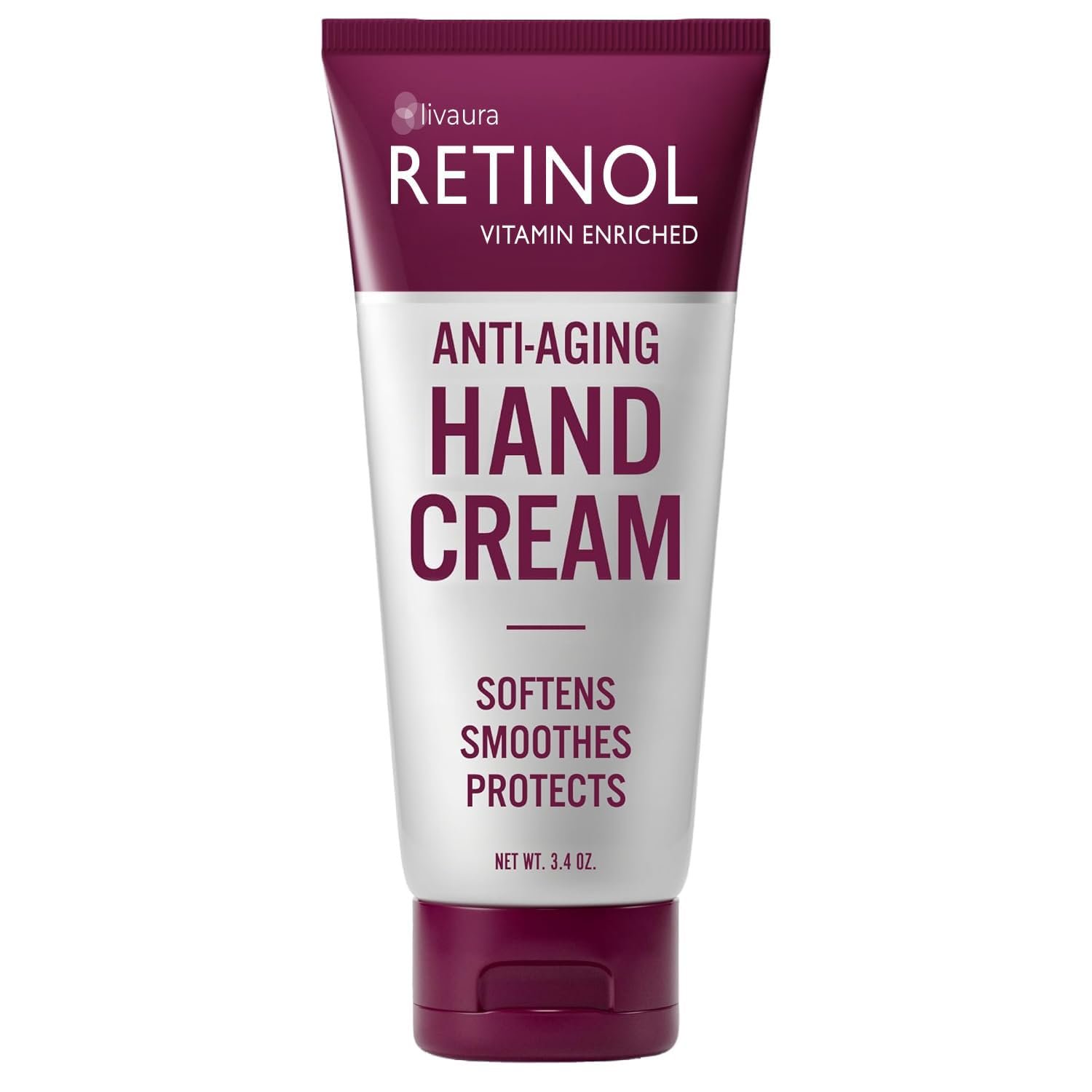 LIVAURA Retinol Anti-Aging Hand Cream – Moisturizing Hand Lotion for Dry Cracked Hands, Non Greasy Moisturizer for Women & Men, Travel Size Hands Cream for Daily Care, For Dry Hands
