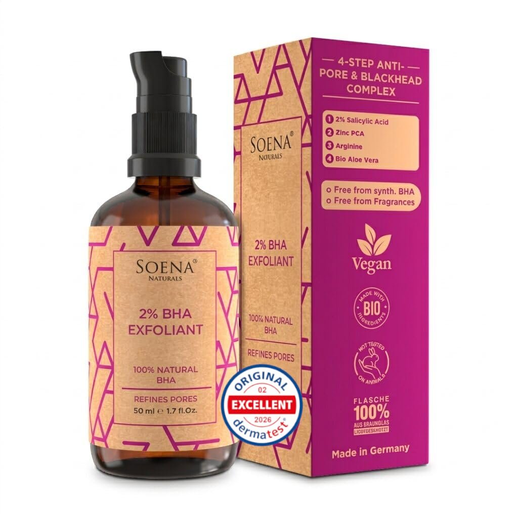 Organic BHA Peeling 2% • Natural Salicylic Acid Exfoliant • Pore Refining Complex • Facial Exfoliant for Smoother-Looking Skin • Refines Skin Appearance • Made in Germany