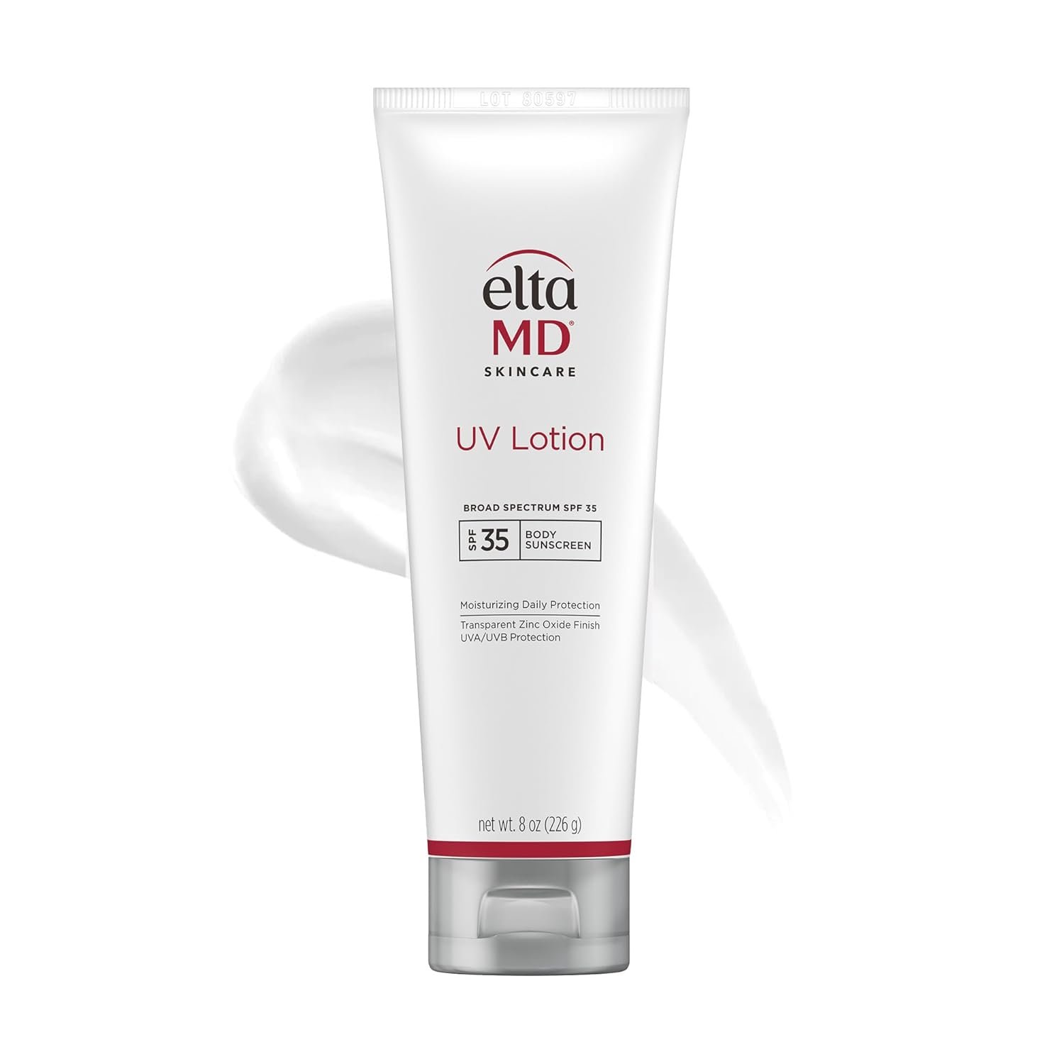 EltaMD UV Lotion SPF 30+ Sunscreen Moisturizer for Face and Body, Mineral Based with Zinc Oxide and Hyaluronic Acid for Sensitive Skin, Non-Greasy & Fragrance-Free.