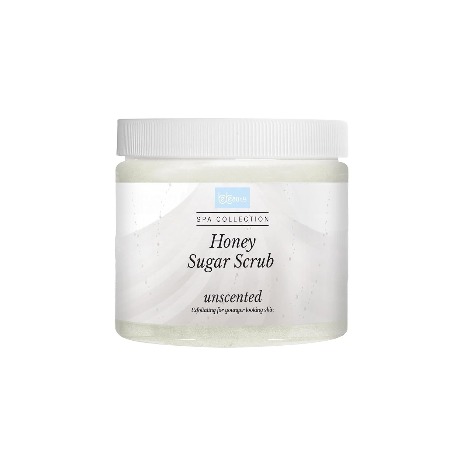 Unscented Honey Sugar Scrub for Sensitive Skin Gentle Exfoliating Body Scrub with Honey, Hydrating & Fragrance-Free Formula Smooth, Soft, Glowing Skin by BeBeauty 16 oz
