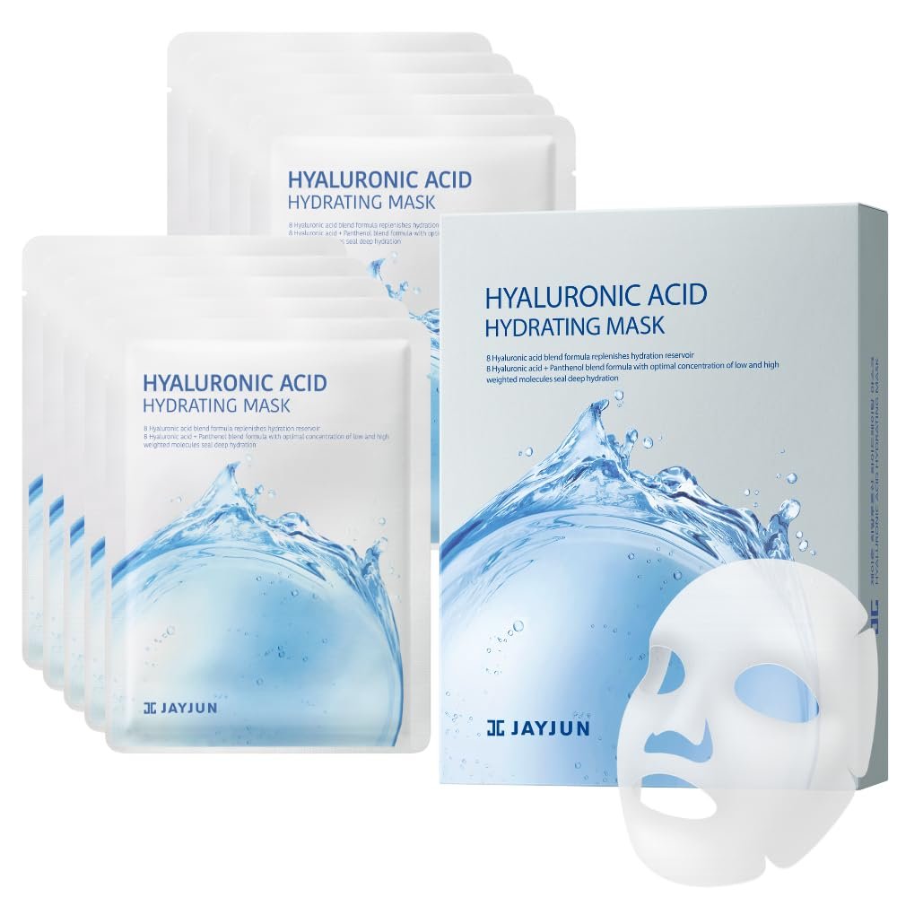 JAYJUN Hyaluronic Acid Hydrating Mask (10 Sheets) – 8-Layer Moisture Technology for Deep Hydration & Revitalization