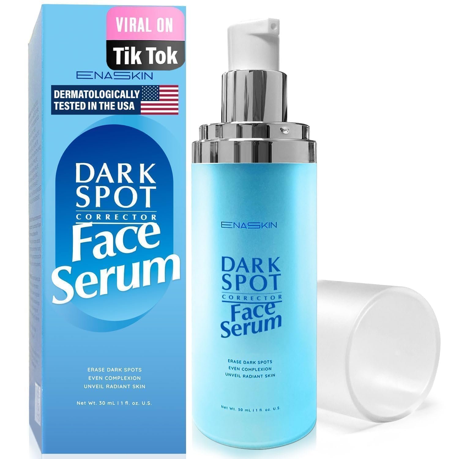 EnaSkin Dark Spot Remover for Face: Hyperpigmentation Body Treatment for Freckles Melasma Age Spot Sun Spot – Dark Spots Corrector Serum for Women and Men (1.0 Fl Oz)