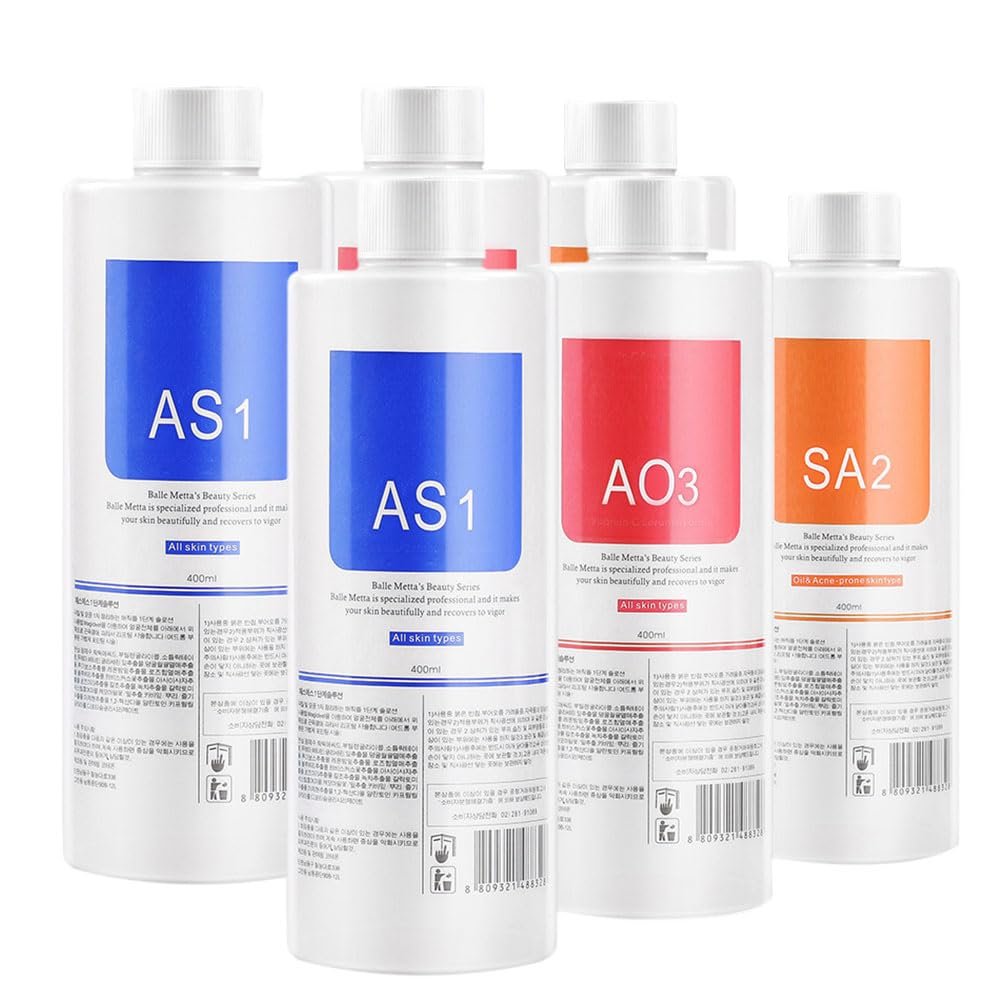 Aqua Peeling Solution, Salon Professional Premium Dermabrasion Facial Special Serum, Skin Care For Facial Small Bubble Machine 400ml(6 Bottles)