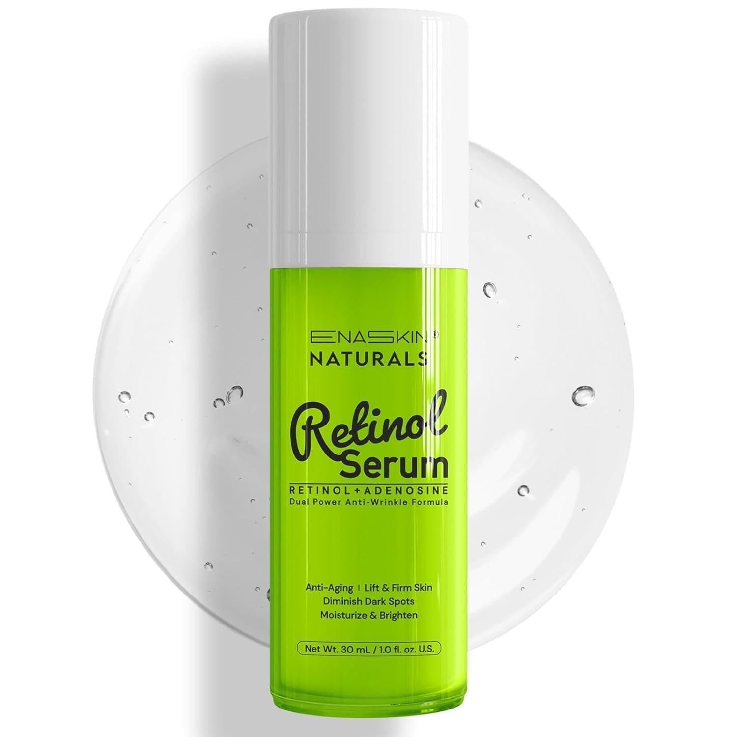 Retinol Serum for Face – Anti-Aging for Fine Lines & Wrinkles, Firms & Hydrates, Hyaluronic Acid & Peptides, Night Moisturizer Serum for Women/Men, Fragrance-Free, 1.0 fl.oz