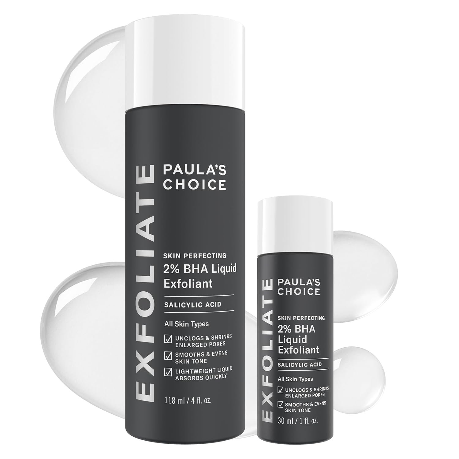 Paula’s Choice SKIN PERFECTING 2% BHA Liquid Exfoliant with Salicylic Acid, Facial Polish for Pores, Wrinkles & Fine Lines, Suitable for Blackhead-Prone Skin, Fragrance-Free