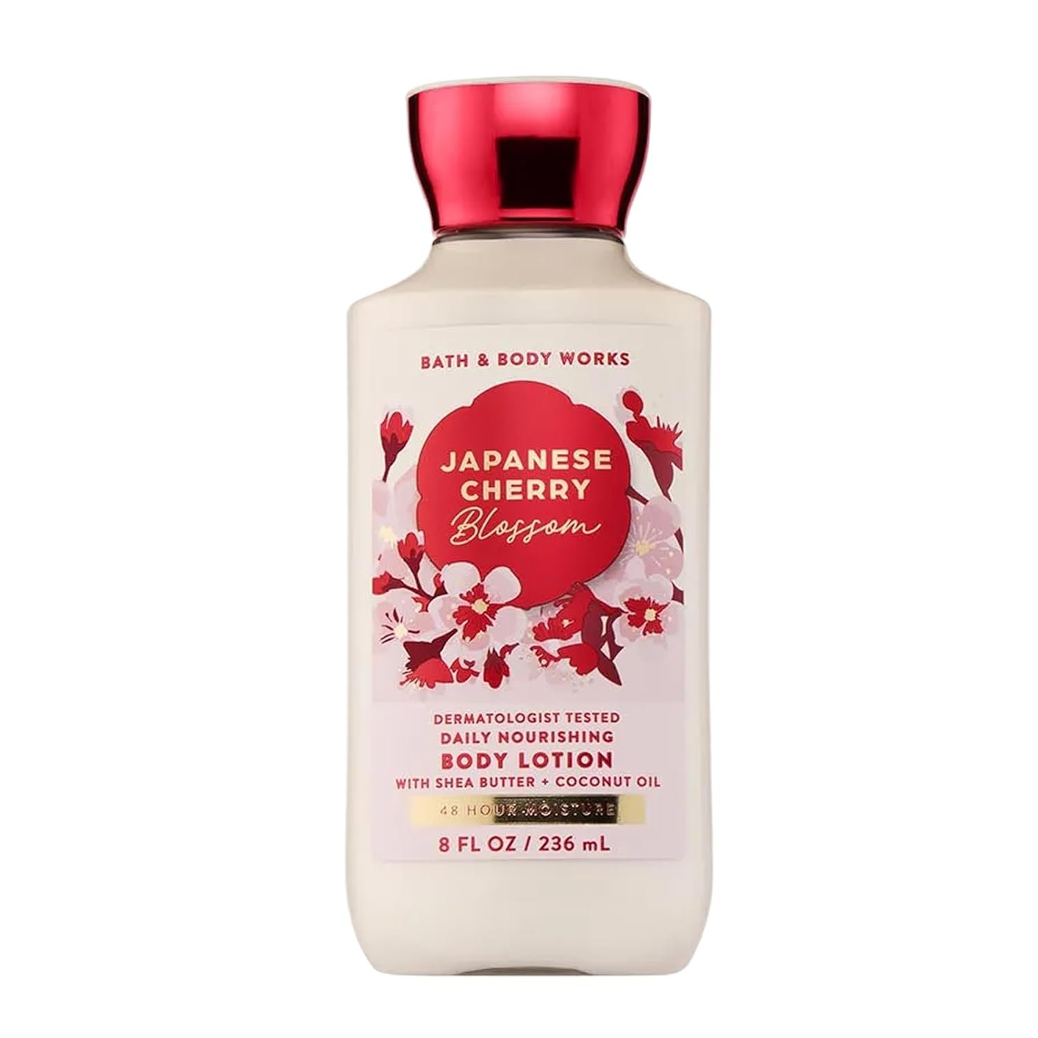 Bath & Body Works Japanese Cherry Blossom Body Lotion, Lightweight Daily Moisturizer with Shea Butter & Coconut Oil, Iconic Floral Scent, 8 fl oz – 1 Pack