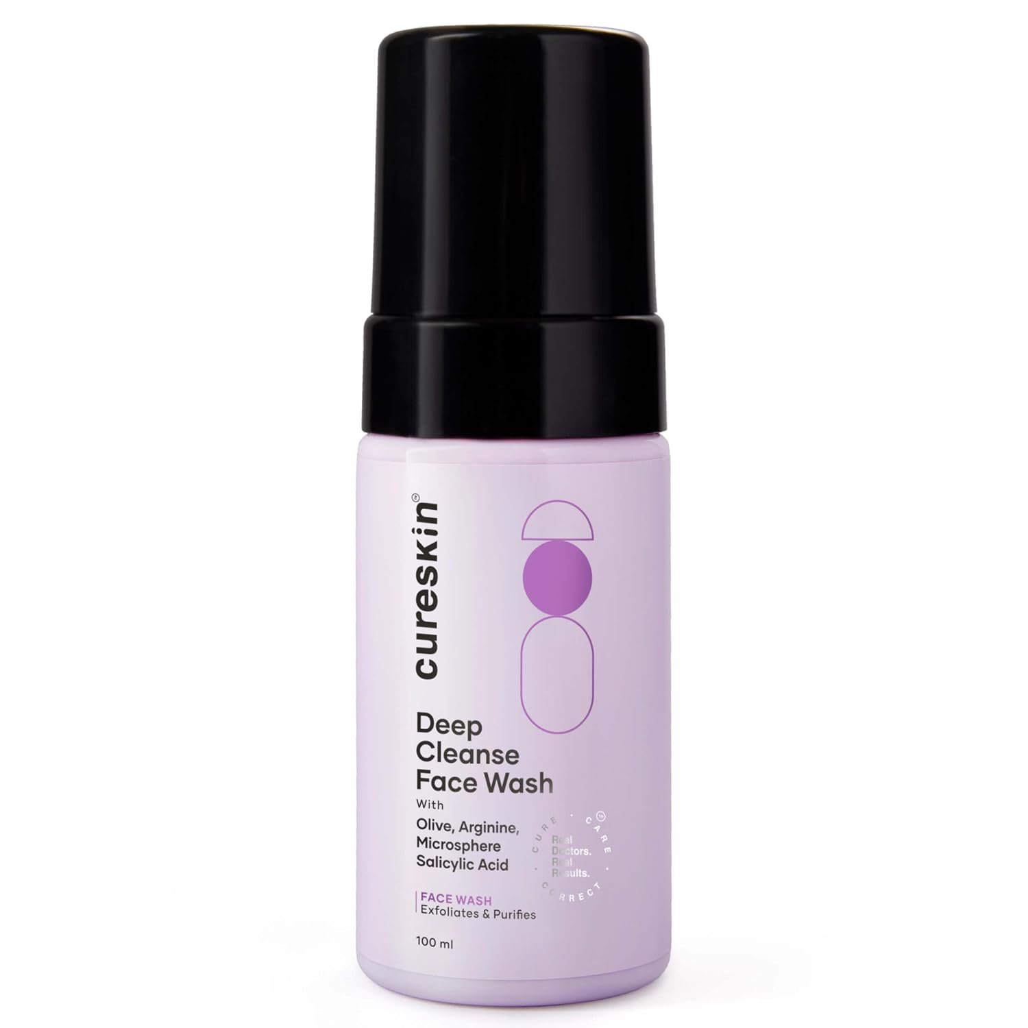 Cureskin Deep Cleanse Salicylic Acid Face Wash for Oily Skin | Salicylic Acid Foaming Face Wash for Men and Women, 3.38 fl oz (Pack of 1)
