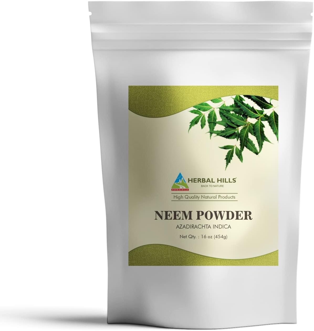 HERBAL HILLS Neem Powder Azadirachta Indica Pure Neem Leaf/Leaves Powder 16 Oz