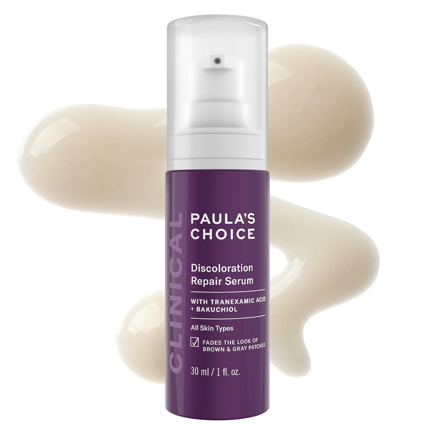 Paula’s Choice CLINICAL Discoloration Repair Face Serum with Tranexamic Acid, Facial Serum for Stubborn Dark Spots, Post-Acne Marks & Sun Damage, Fragrance-Free, 1 Fl Oz
