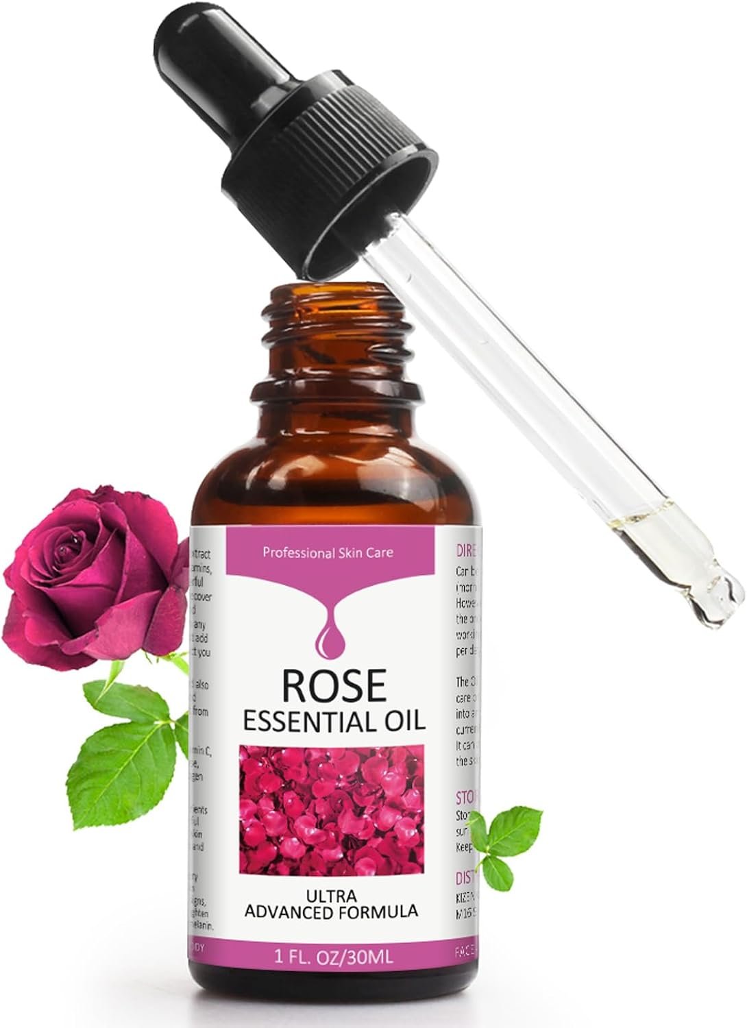 Rose Face Oil, Anti Ageing & Anti Wrinkle Serum, 1 oz (30ml)