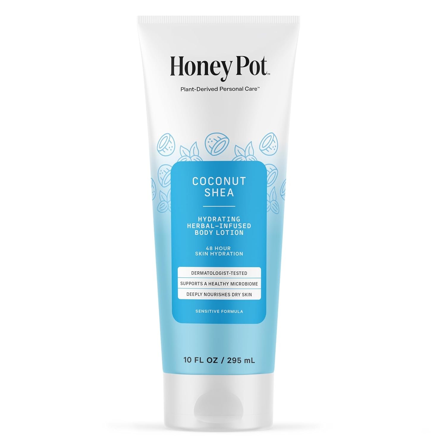 Honey Pot – Hydrating Coconut Body Lotion for Women – Shea Butter and Olive Oil – 48-Hour Moisture Skin Care – No Parabens and Sulfates – 10 Fl Oz