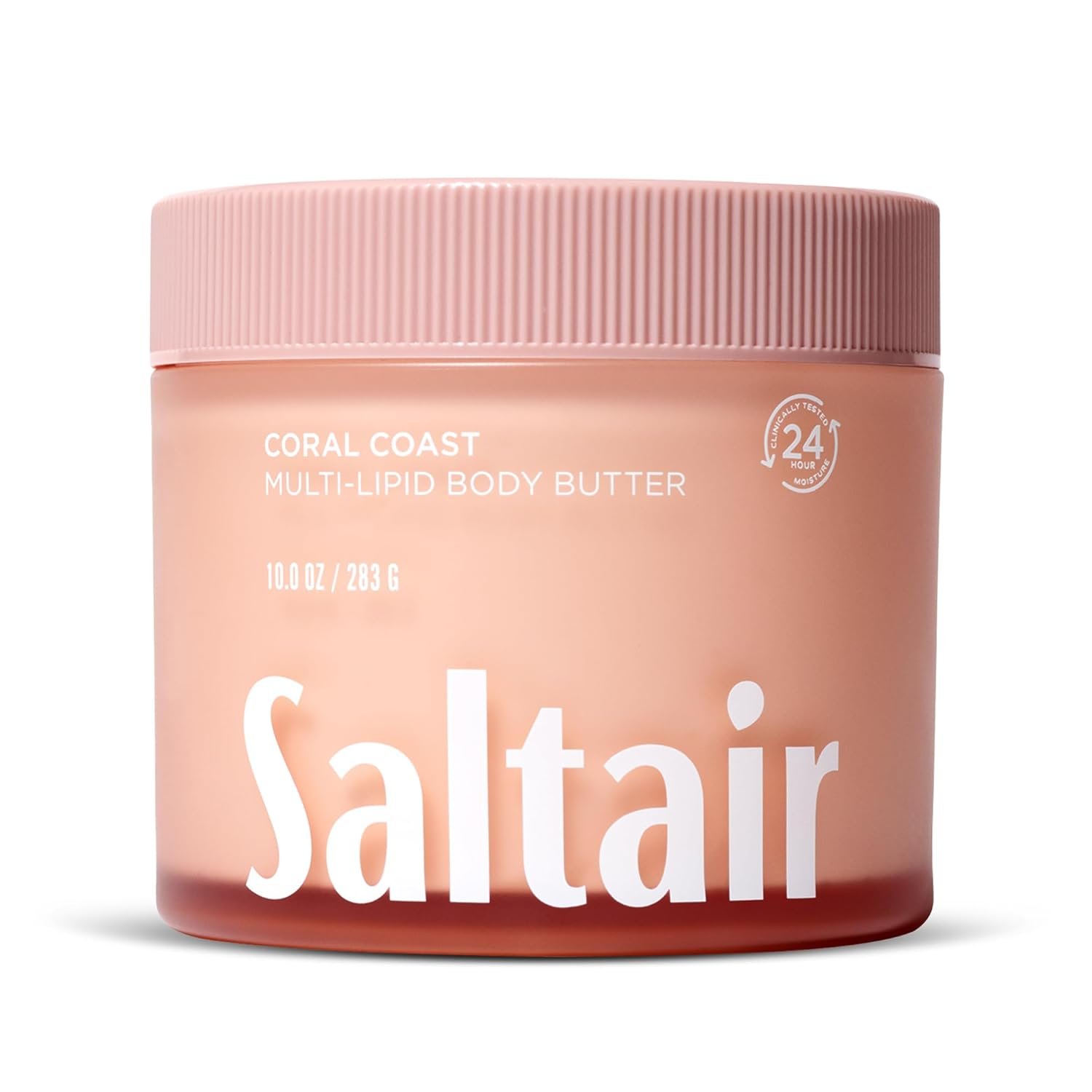 Saltair Multi-Lipid Body Butter – Hydrating 24-Hour Moisture – Body Cream for Soft Skin & Barrier Support – Ceramides, Coconut Oil & Shea Butter for Dry Skin Care – Coral Coast, 10oz