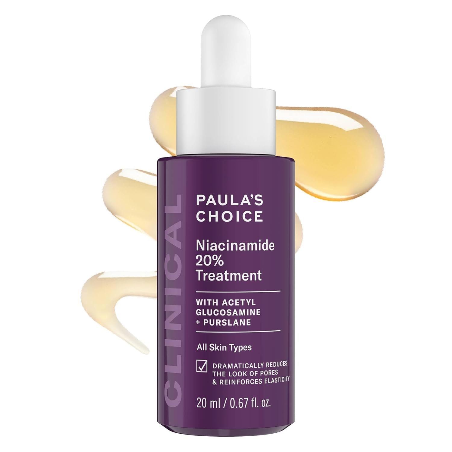 Paula’s Choice CLINICAL 20% Niacinamide Vitamin B3 Concentrated Face Serum, Anti-Aging Serum for Face, Treatment for Discoloration & Minimizing Large Pores, Fragrance-Free, 0.67oz