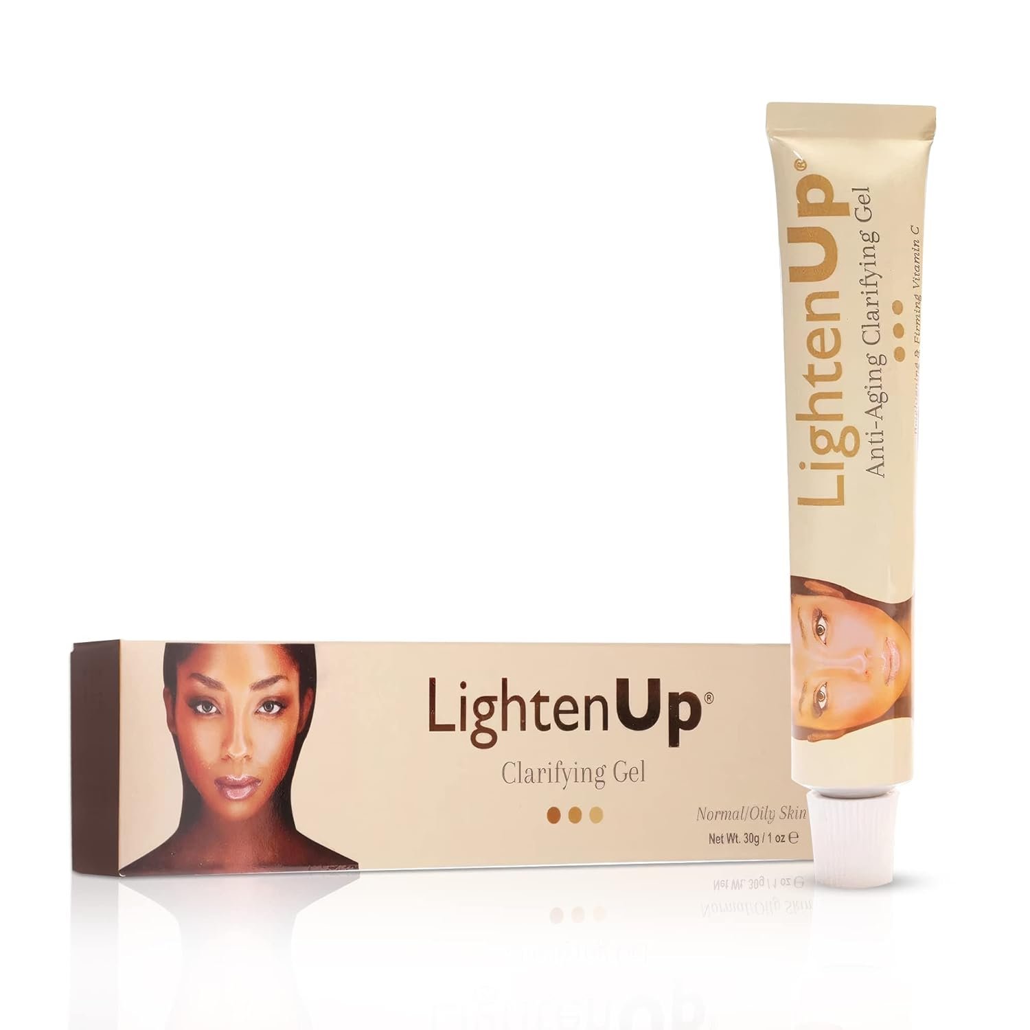 Lighten-Up Anti-Aging Skin Brightening Gel – 1 Fl oz / 30ml, Anti-Aging Cream, with Alpha Arbutin, Argan Oil, Vitamin C