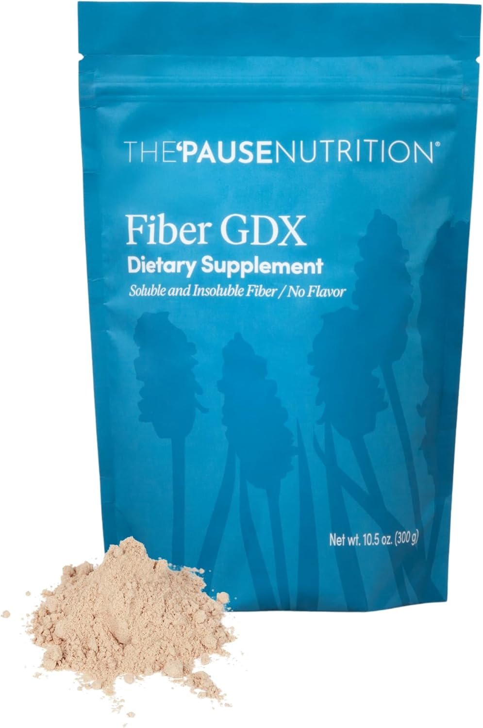 The ‘Pause Life Fiber GDX, Gluten Free Chia Seed & Quinoa Blend, Monk Fruit Sweetened, Natural Plant Based Dietary Fiber, Energy and Digestive Support, Unflavored, 1 Pack, 10.5 OZ